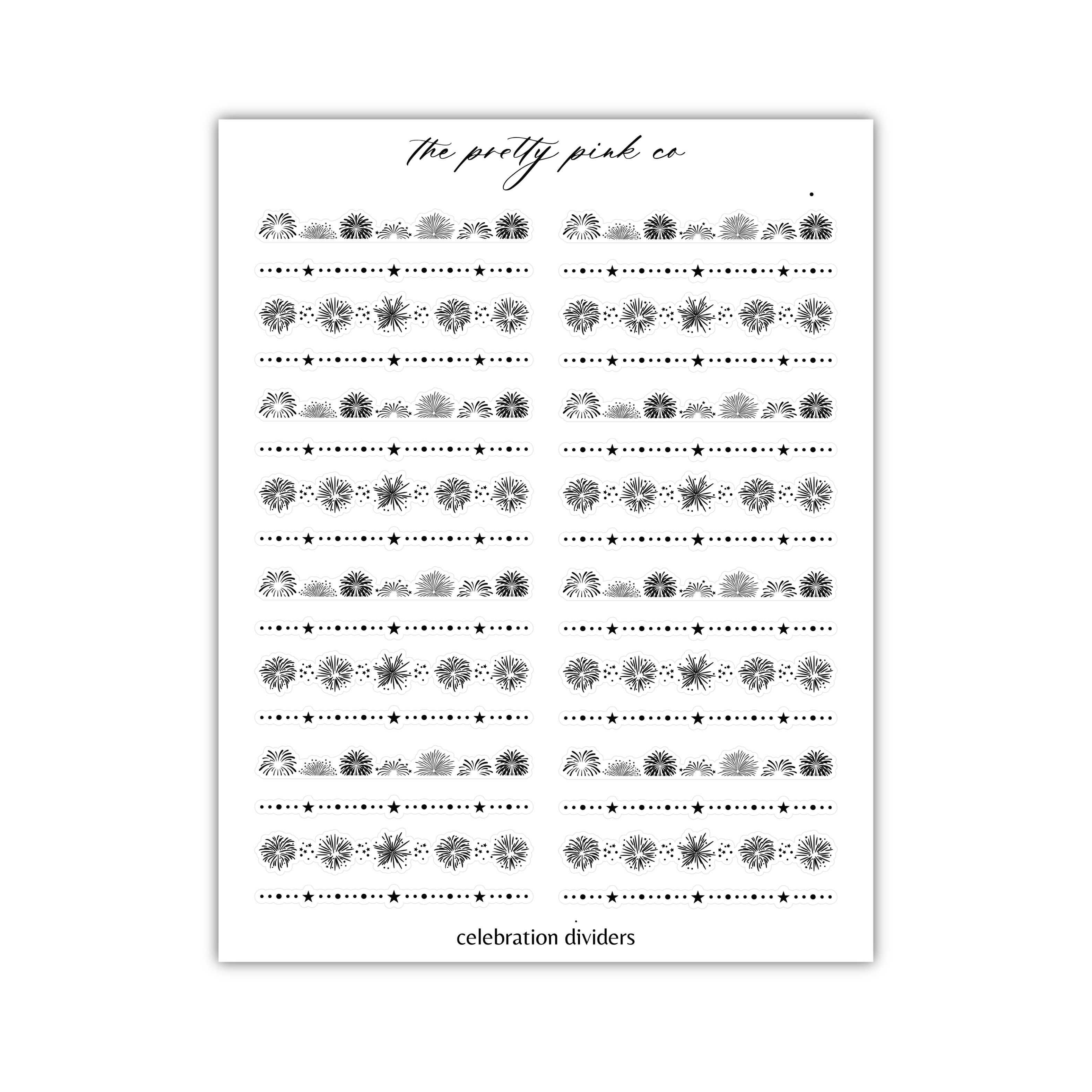 a sheet of stickers with flowers on it