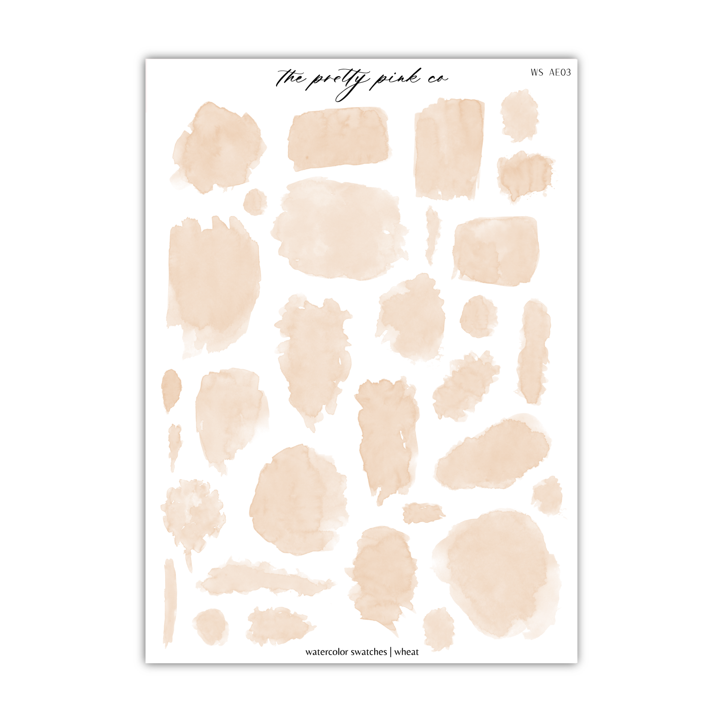 a sheet of watercolor paint on a white background