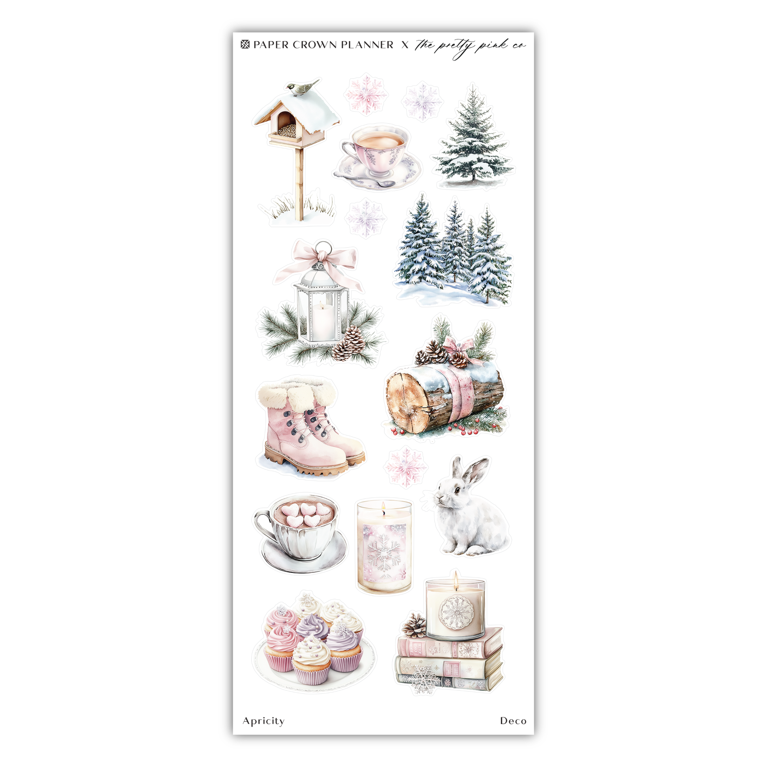 a sticker sheet with a christmas scene on it