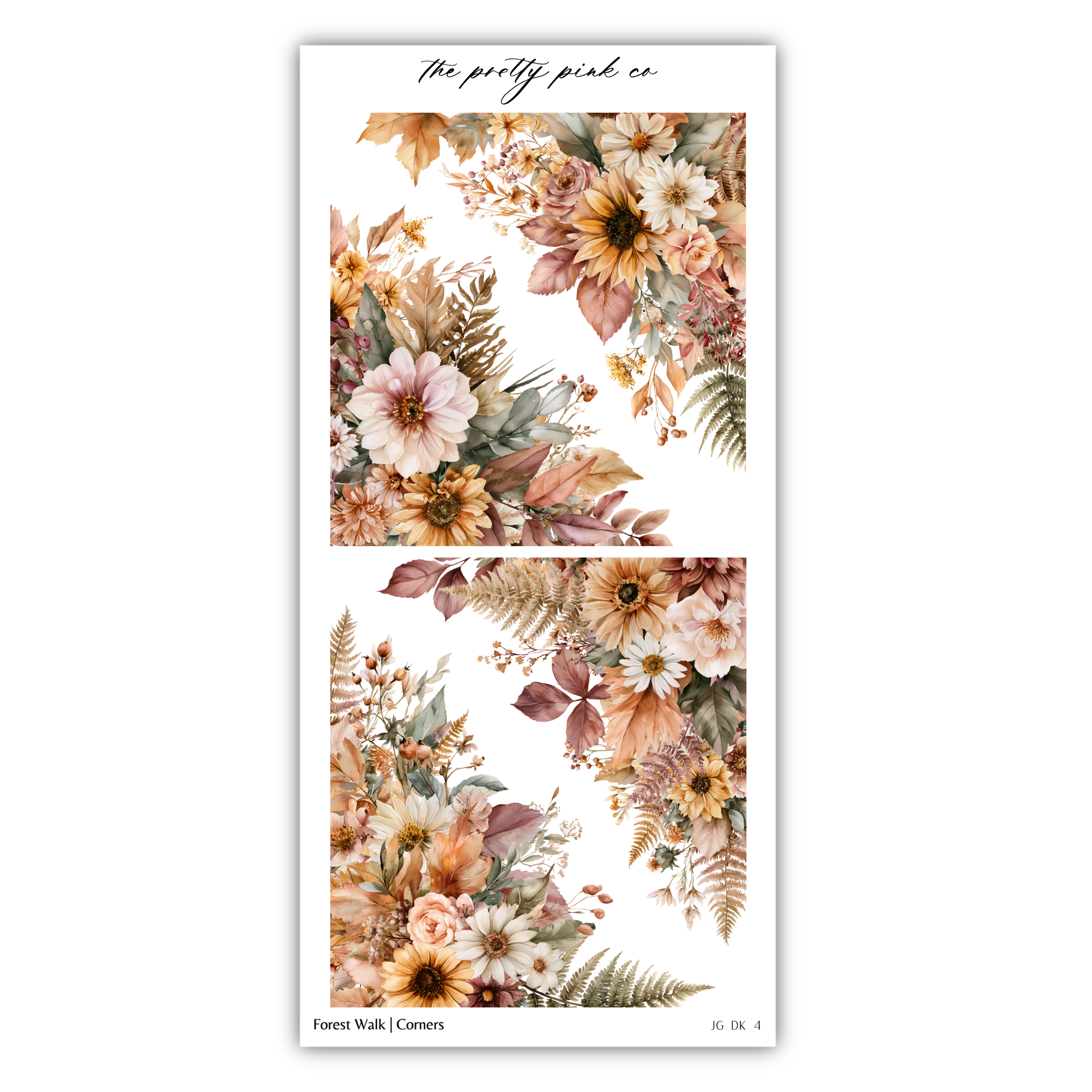 The image is a collage of two floral images, featuring a variety of flowers and foliage in shades of orange, pink, and green. The images are arranged side by side, creating a visually appealing and harmonious composition.