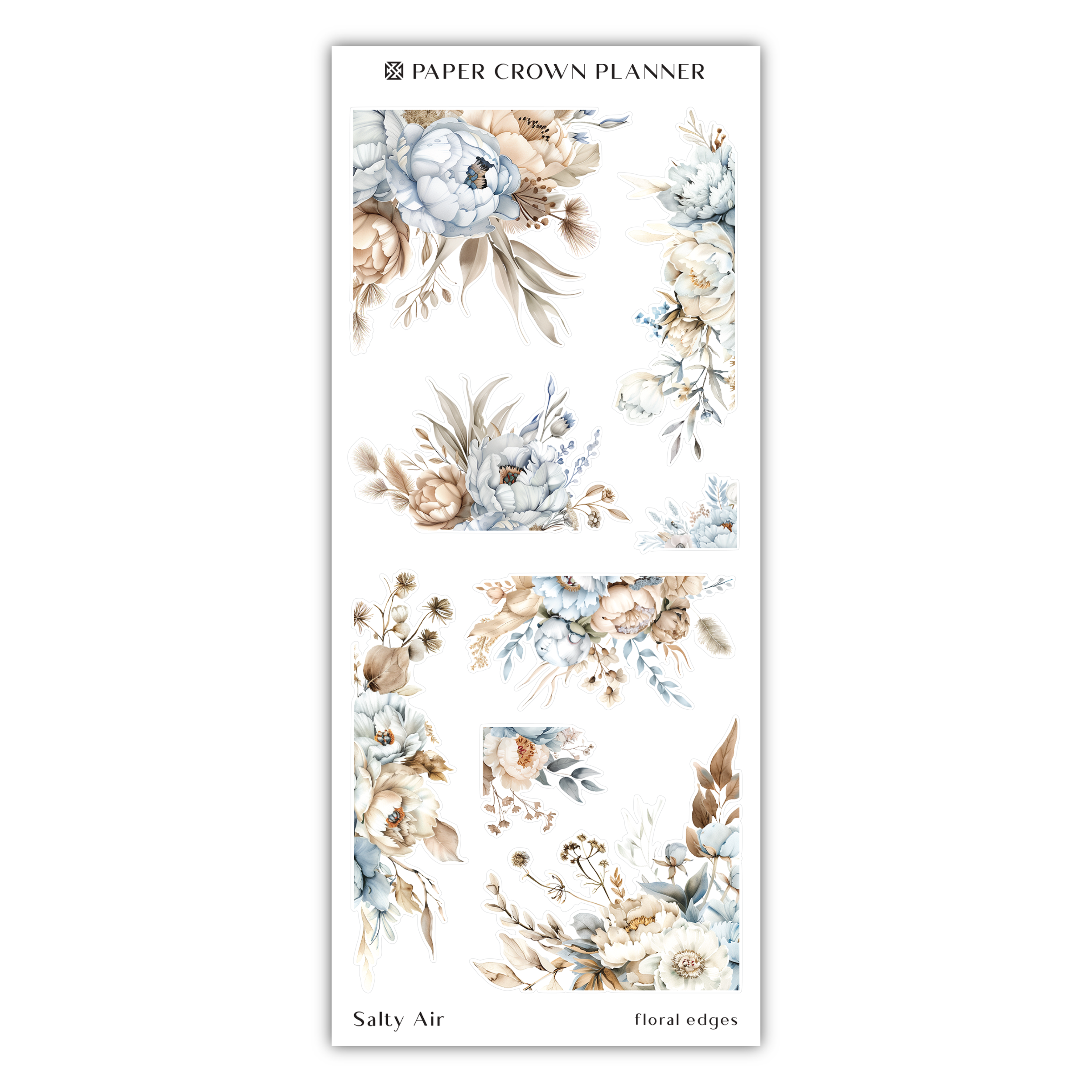 a sheet of paper with flowers on it