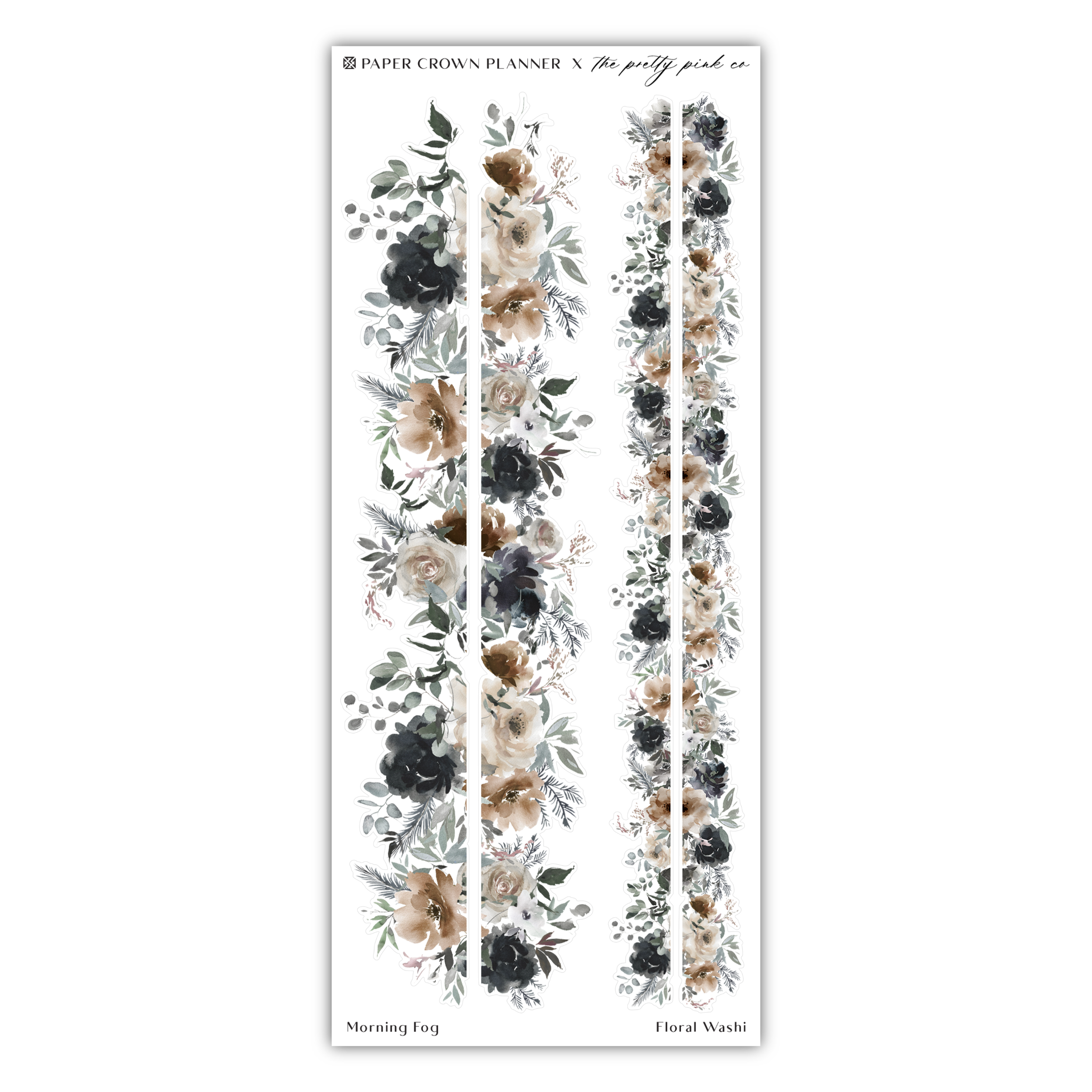 a sticker with flowers and leaves on it