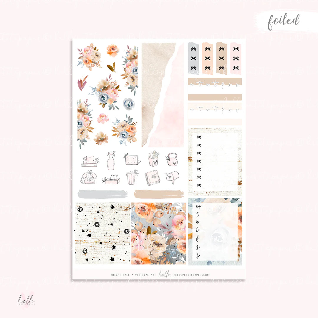 The image is a collection of various decorative elements, including floral patterns, abstract shapes, and text, all set against a light pink background.