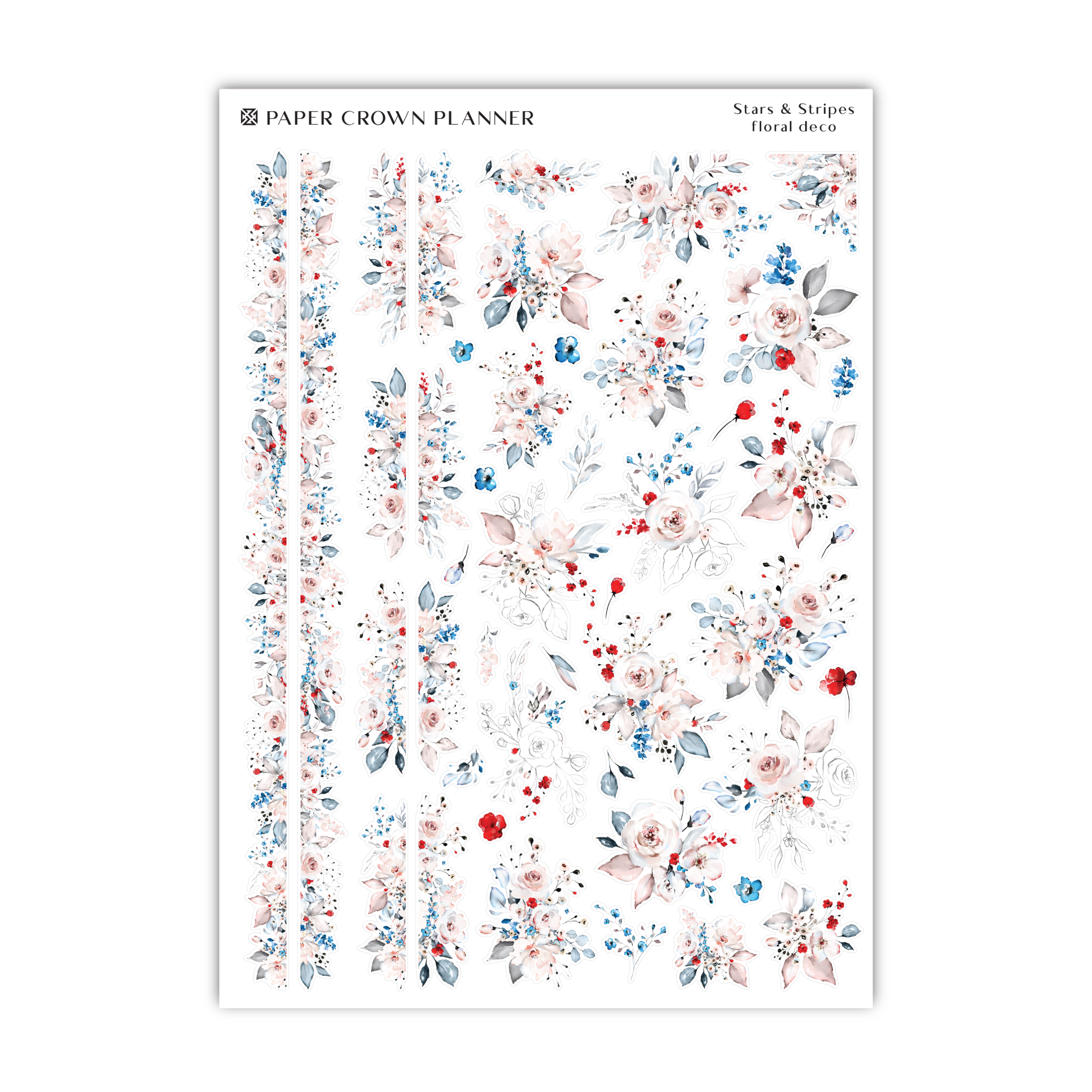 a sheet of paper with flowers on it