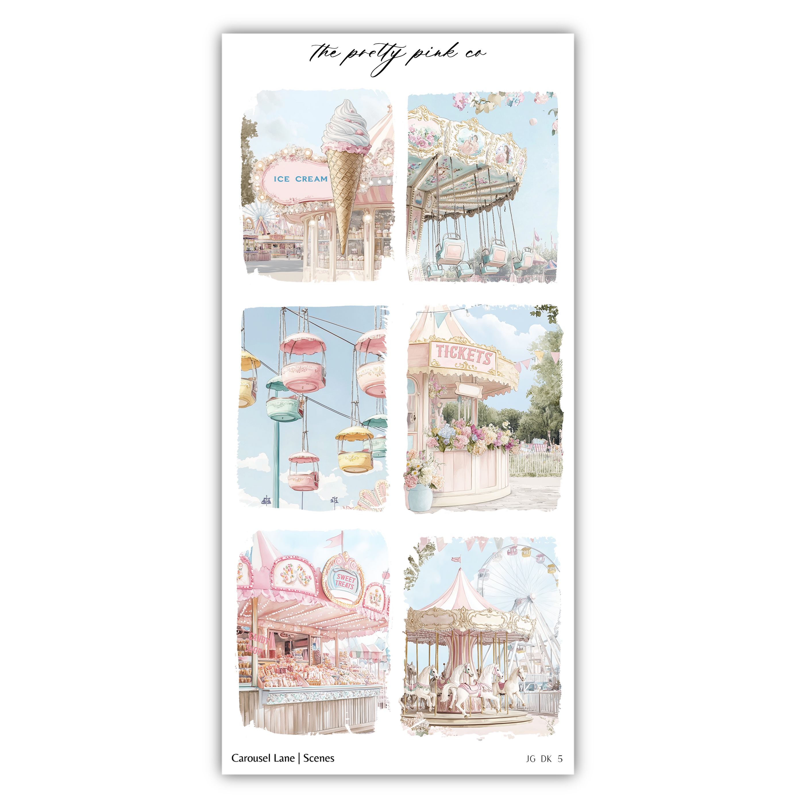 a set of four pictures of a carousel