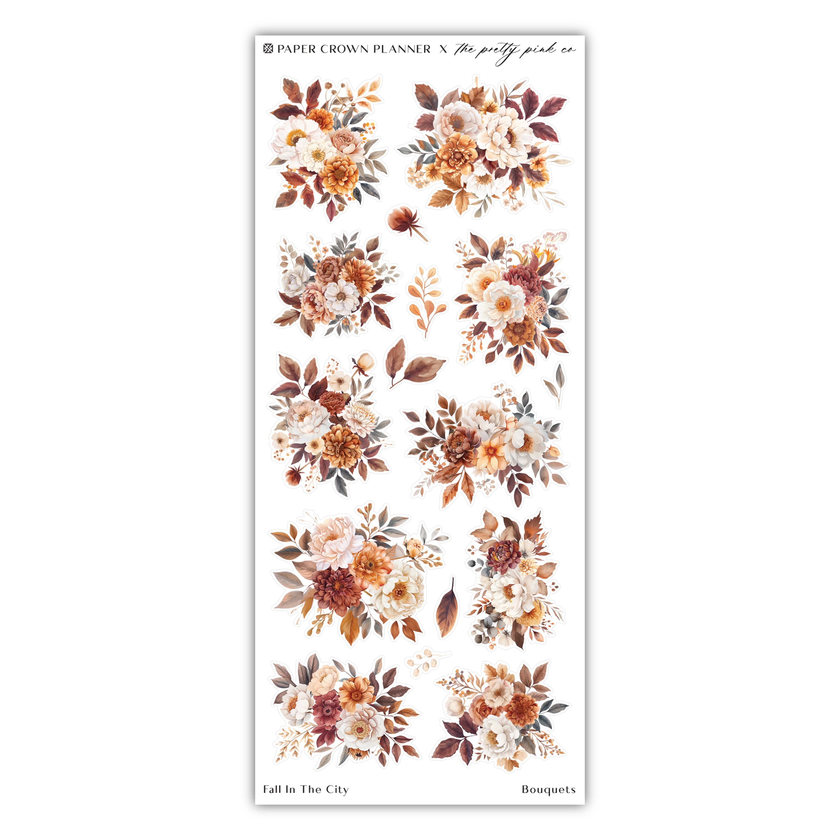 a sticker with flowers and leaves on it