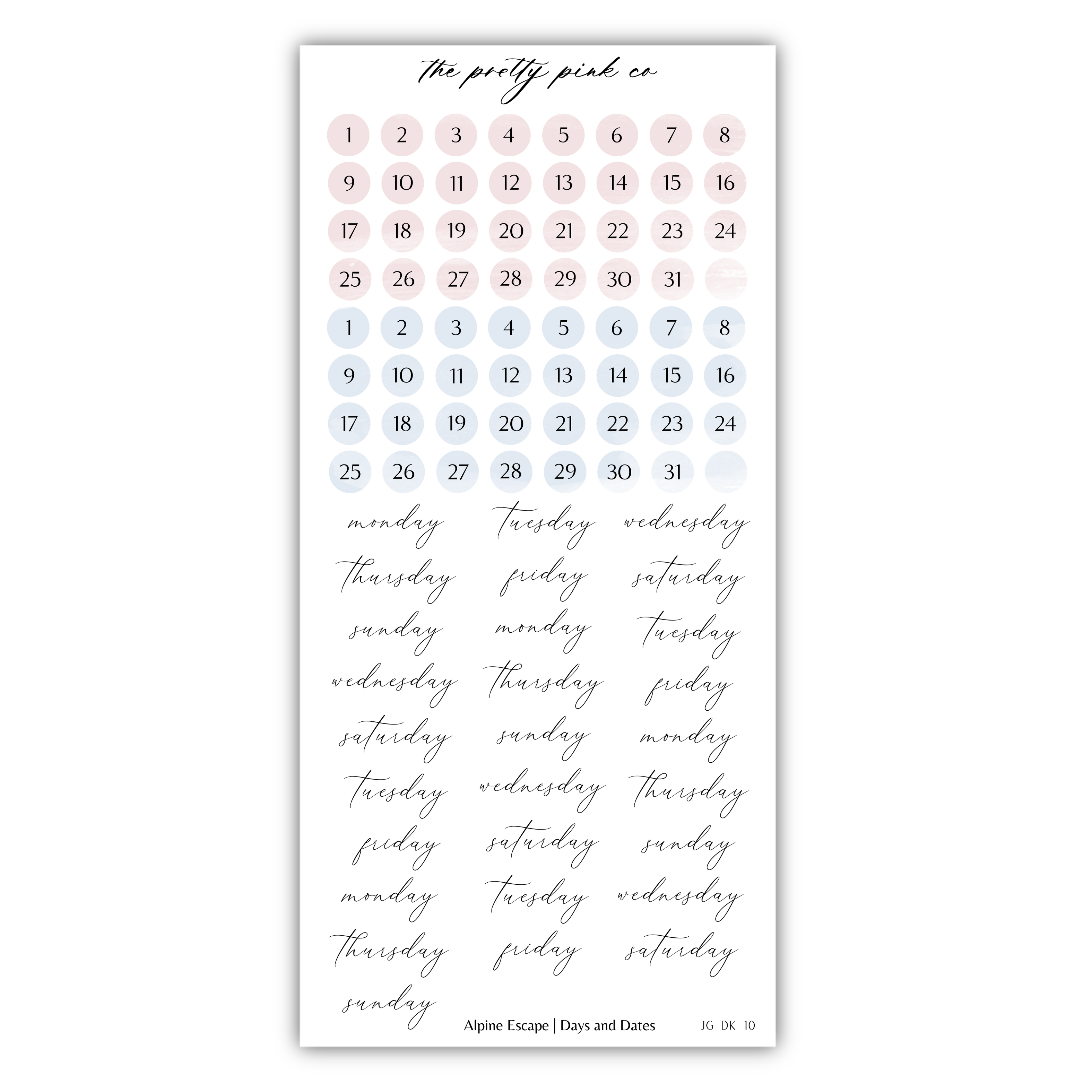 a calendar sticker with the words happy friday