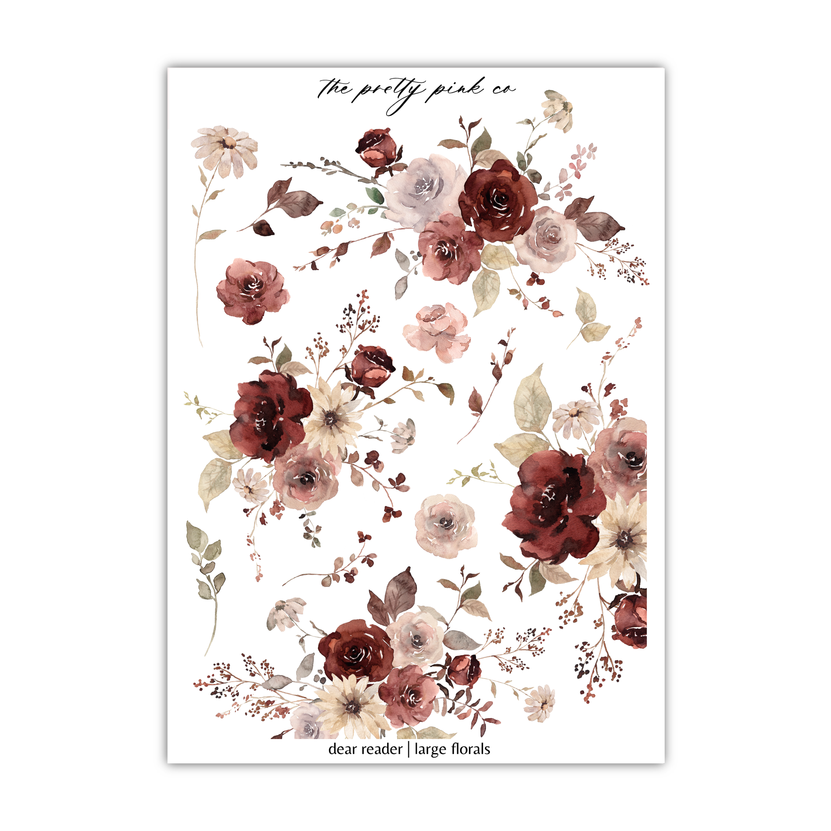 a card with a floral pattern on it