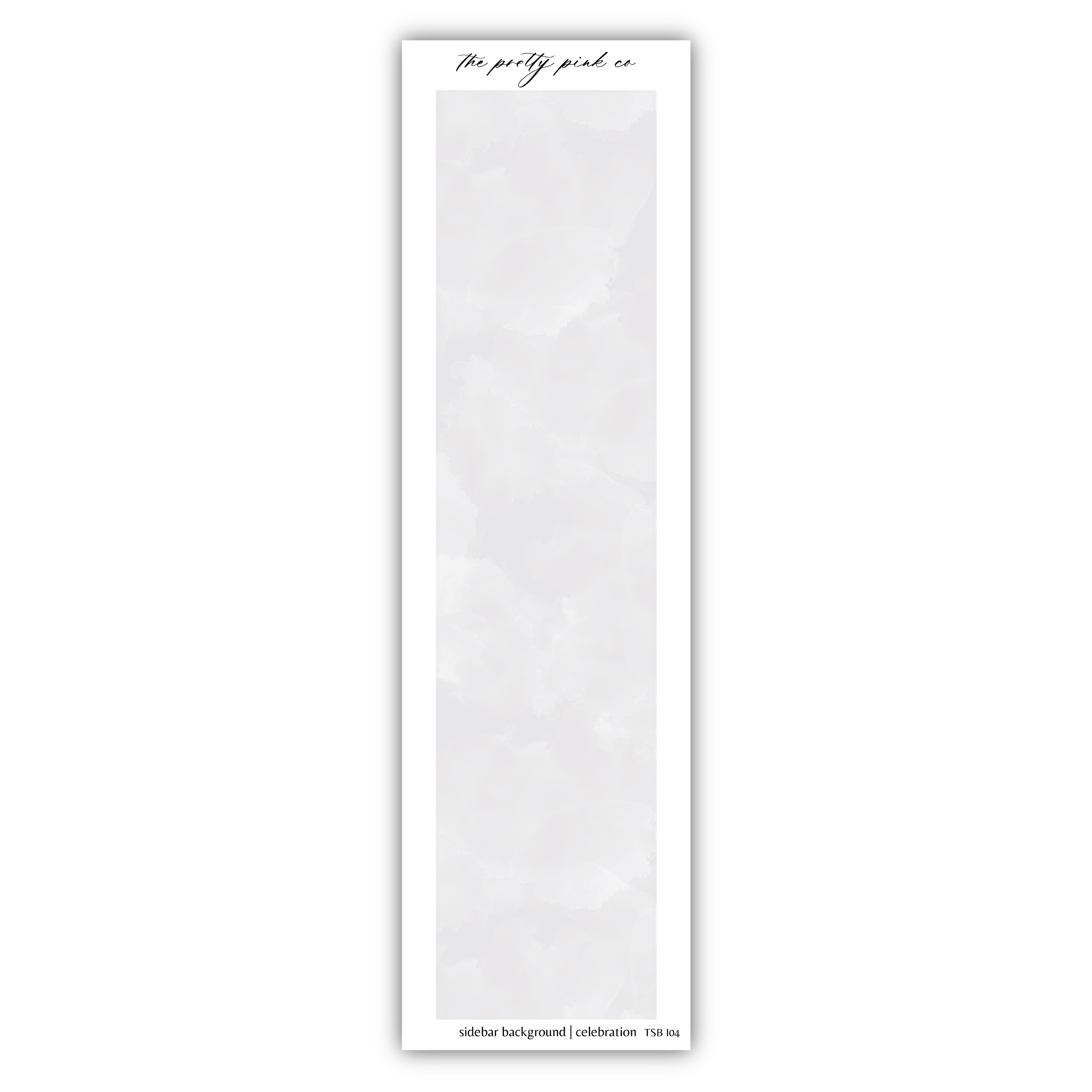 a white bookmark with a white background