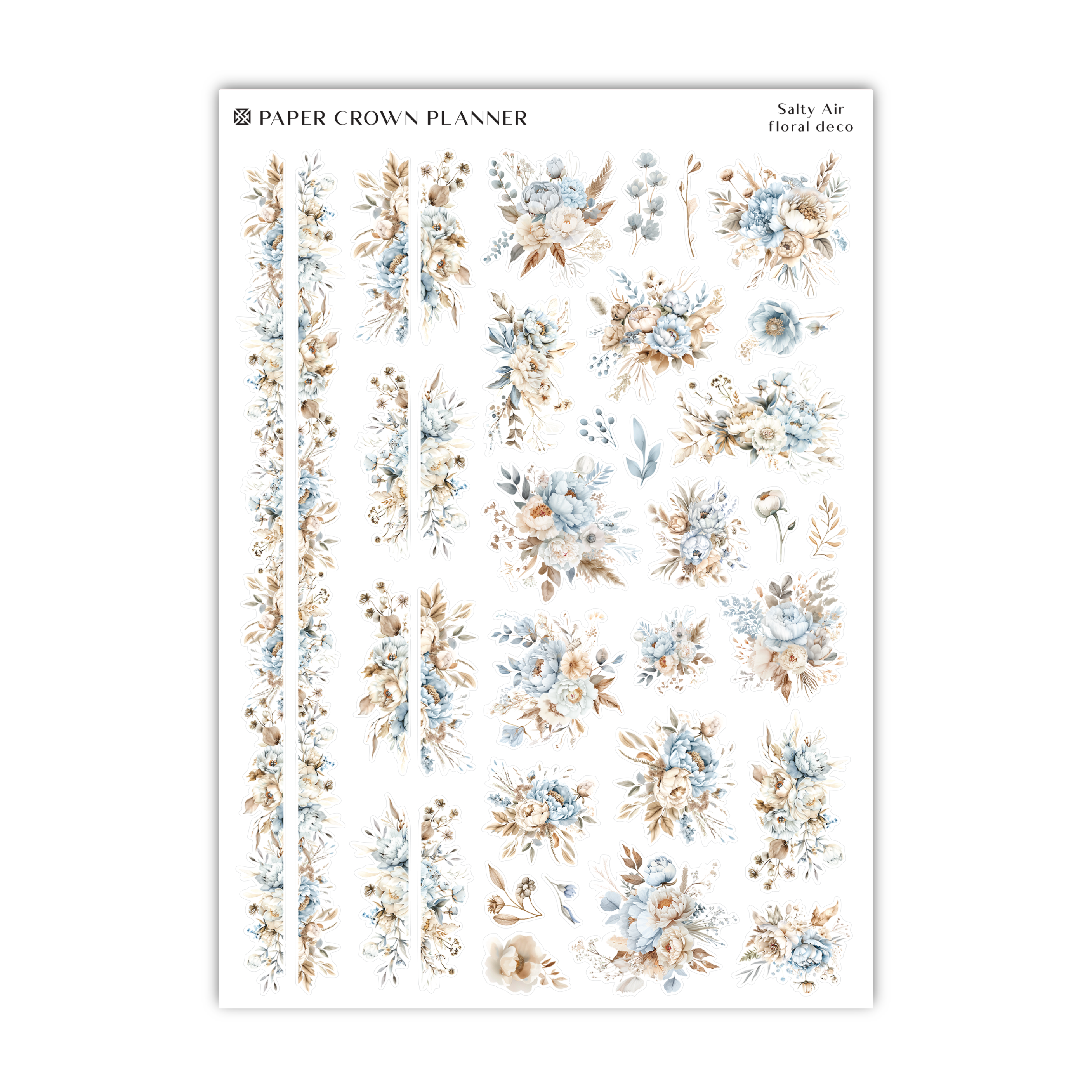 a sheet of paper with flowers on it