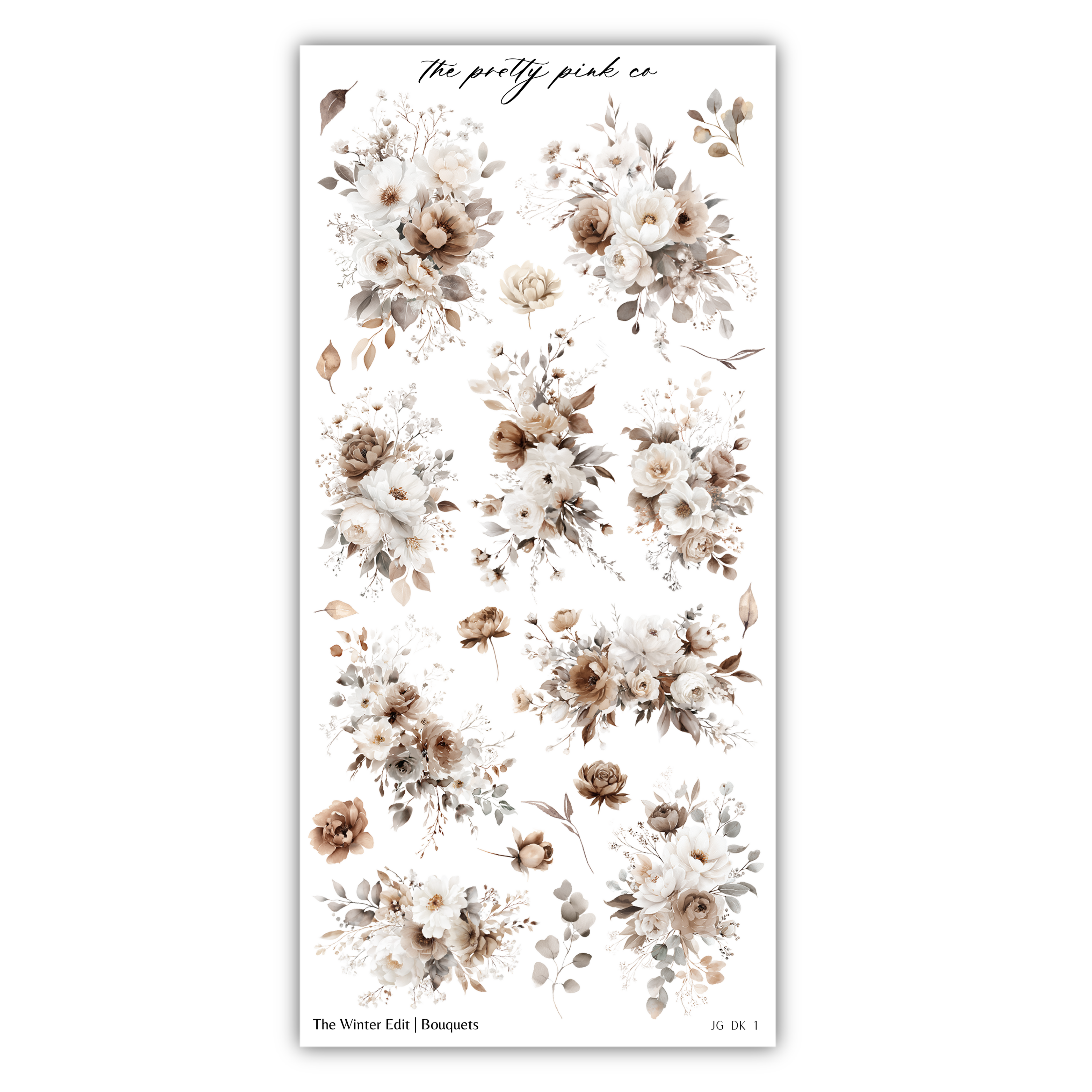 a collection of floral arrangements, including various types of flowers and foliage, arranged in a visually appealing manner.