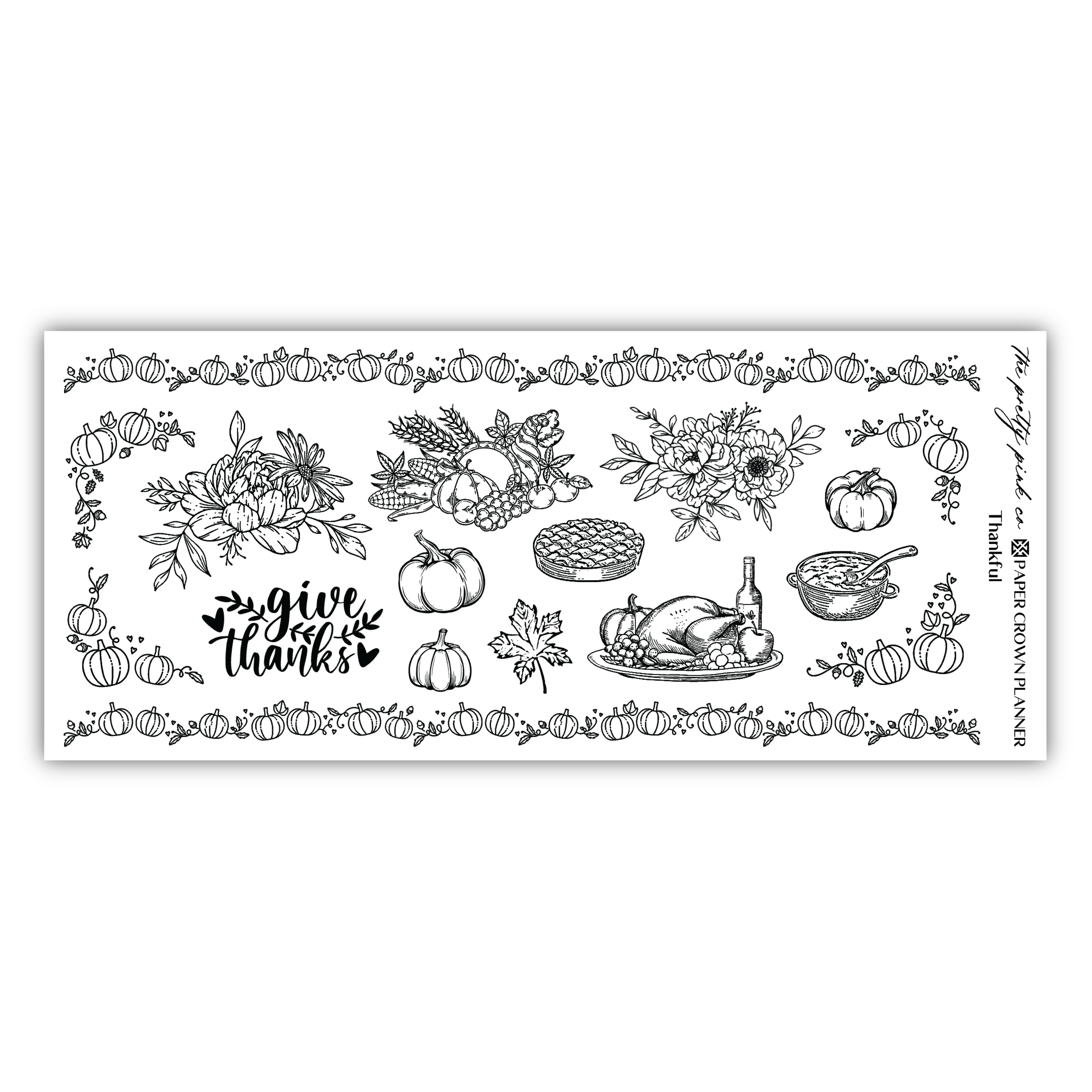Thankful | Foiled Sampler | Paper Crown Planner Collab