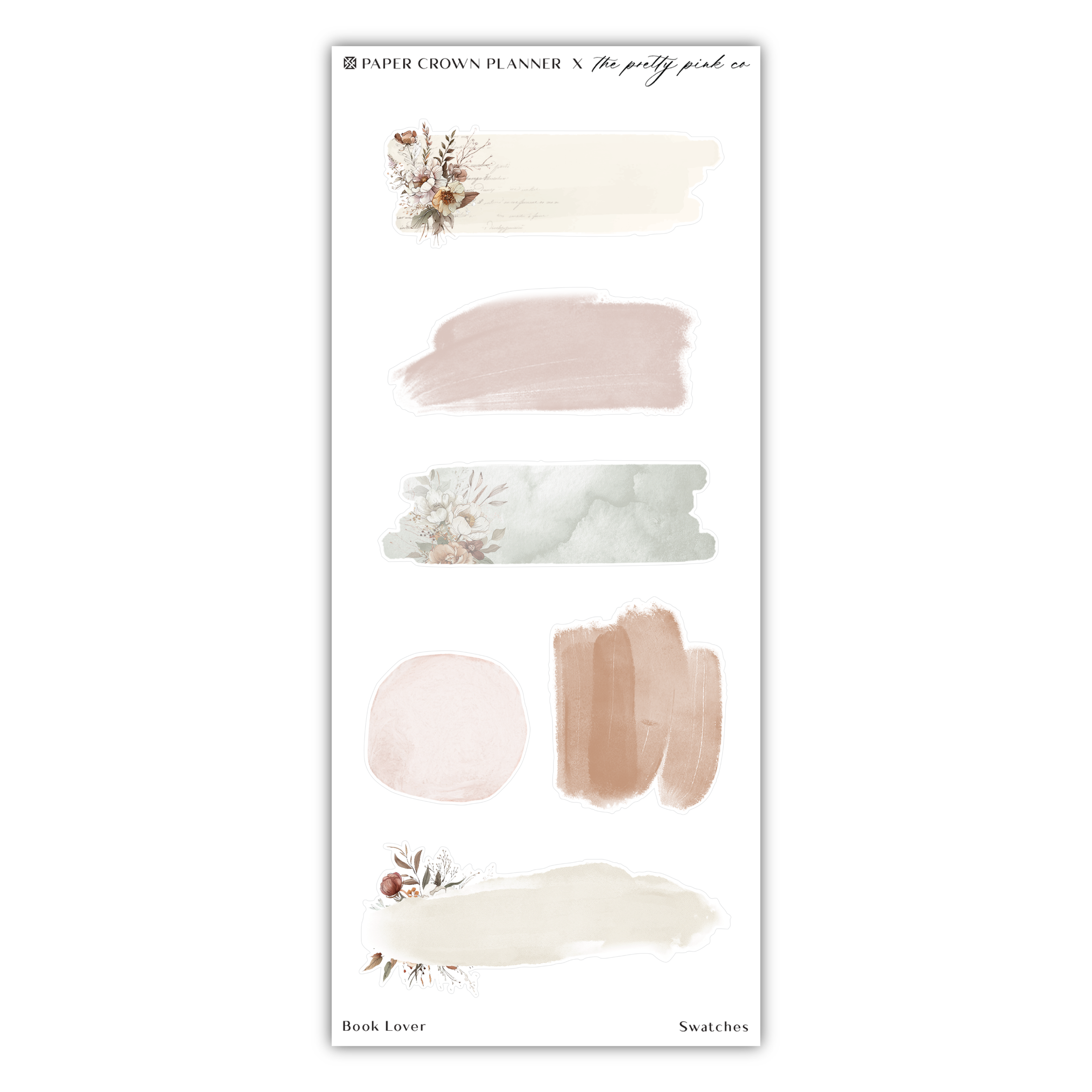 a sticker with different shades of paint