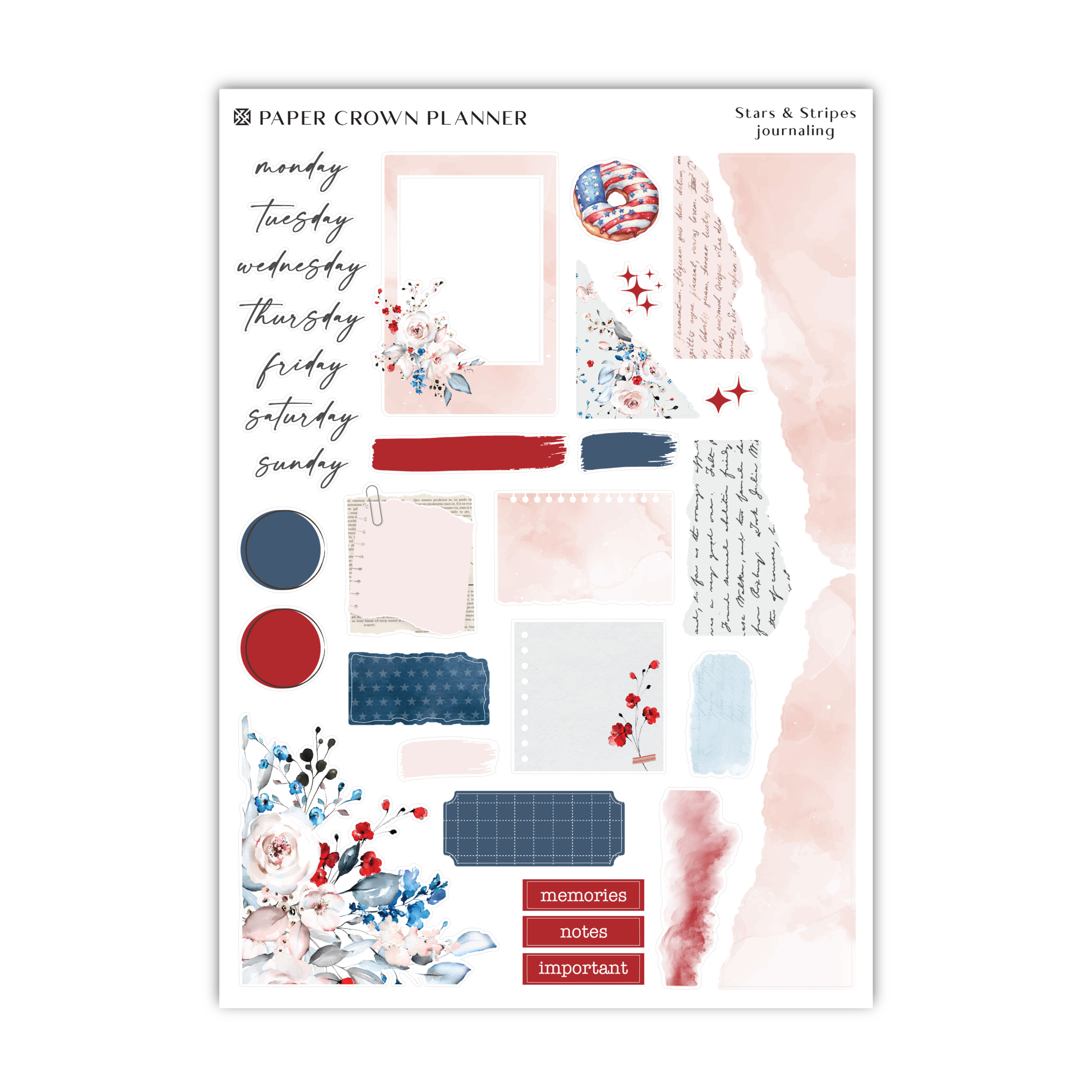 paper crown planner stickers