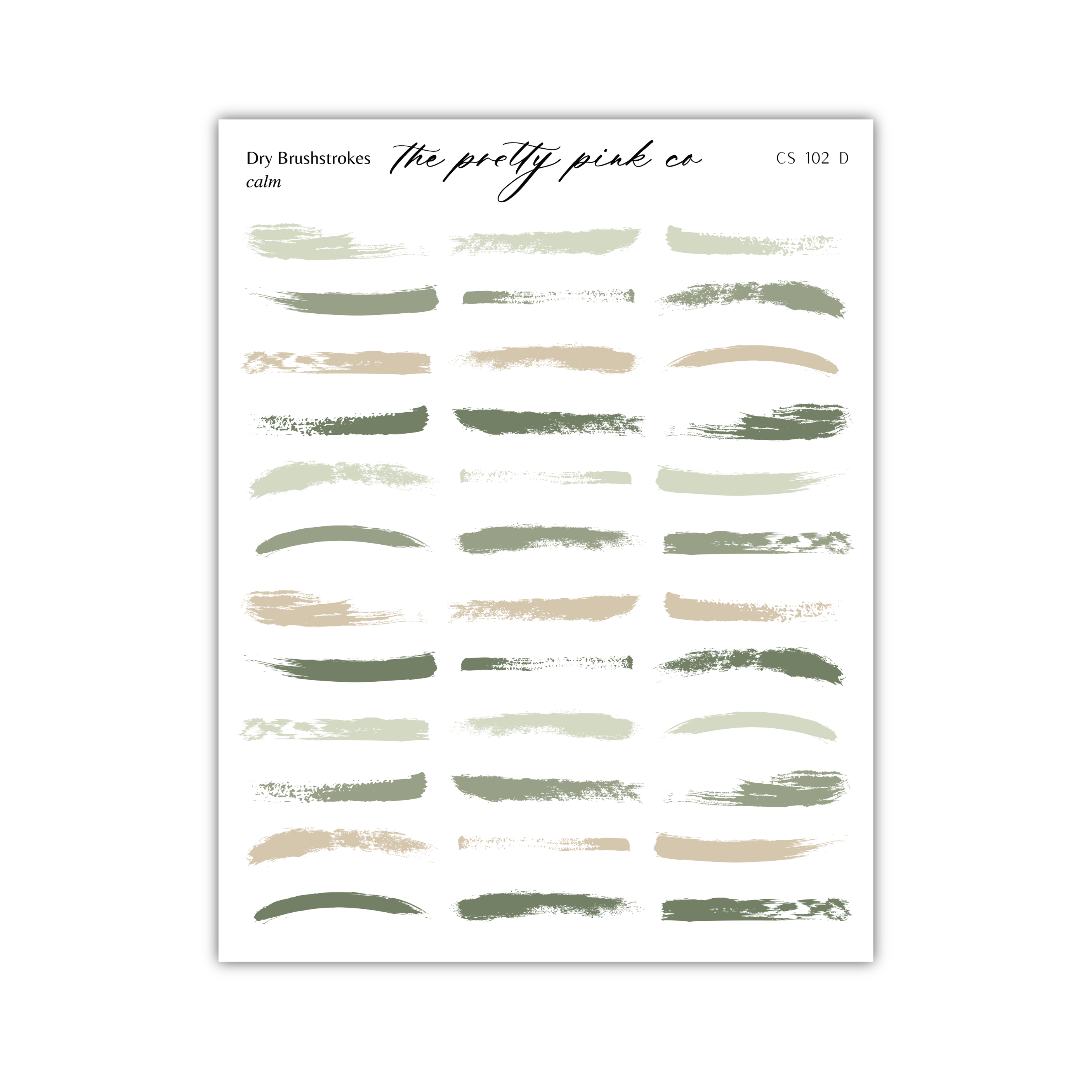 The image is a collection of abstract brushstrokes in various shades of green, arranged in a grid-like pattern.