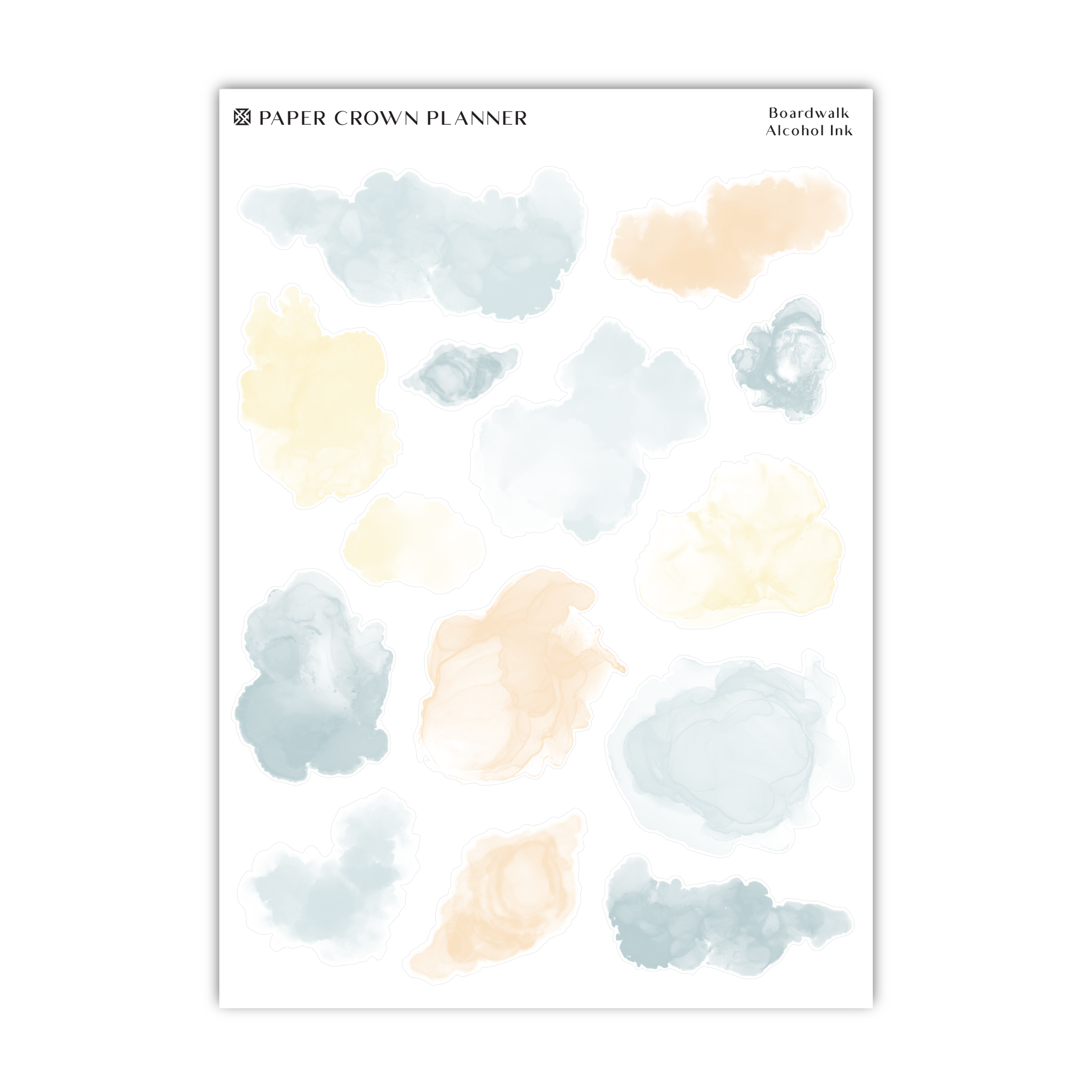 a sheet of watercolor paint with a white background