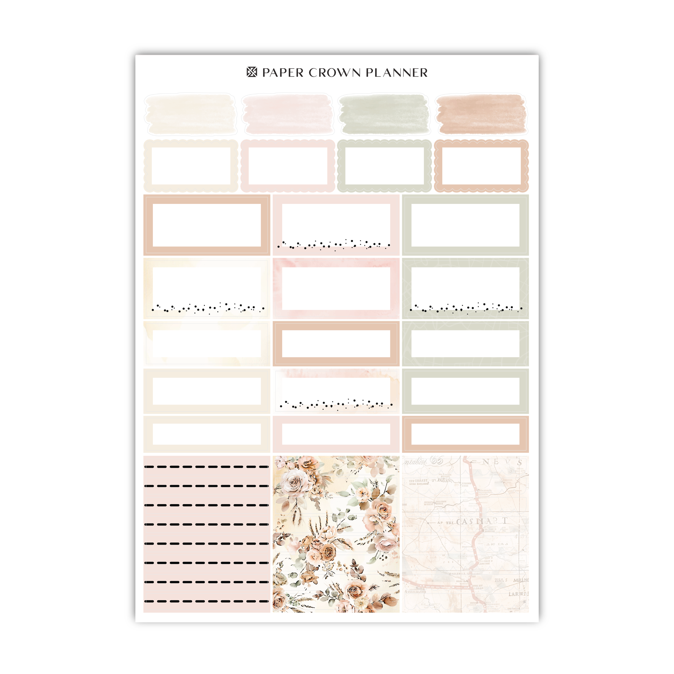the paper crown planner sticker sheet