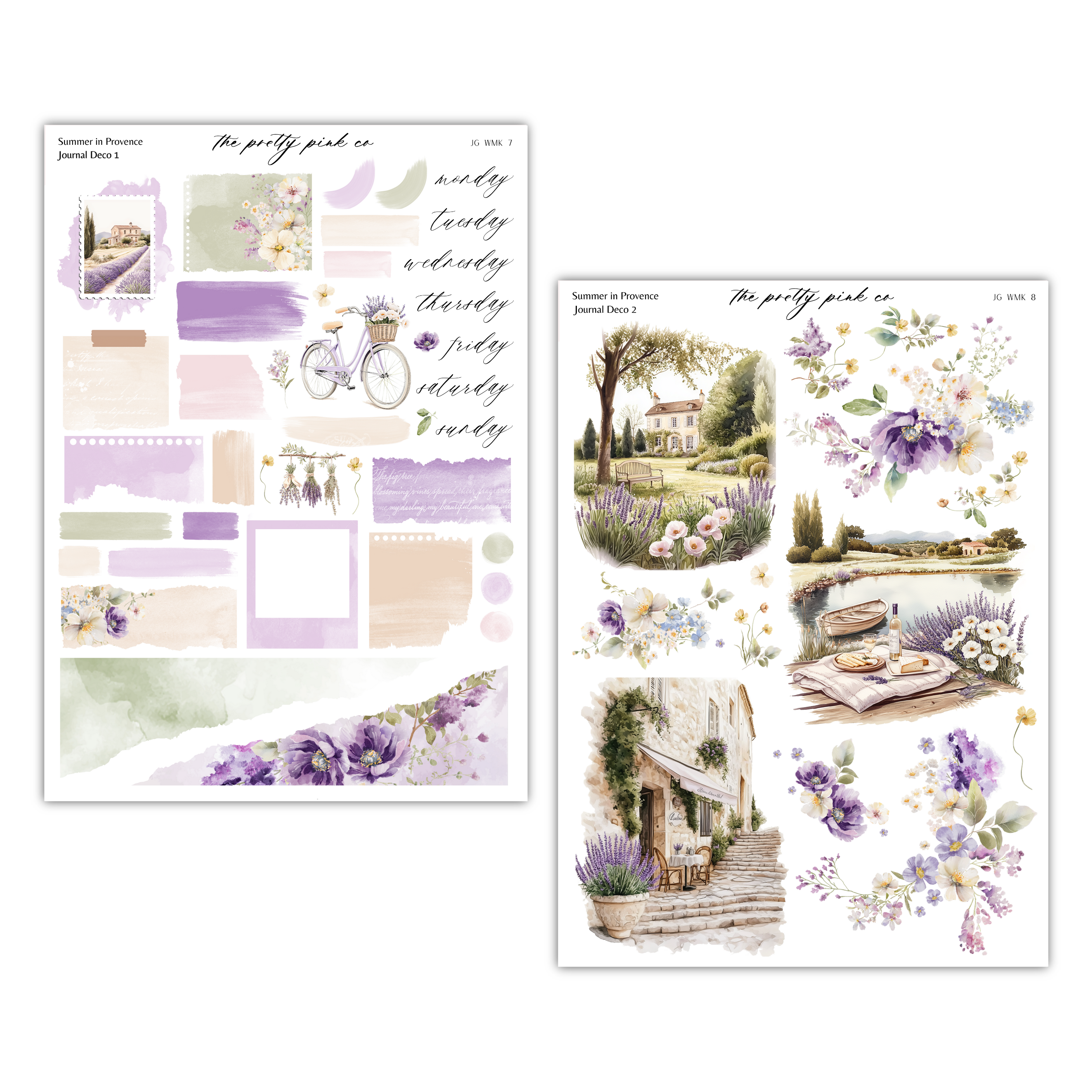 a couple of pictures of flowers on a white background
