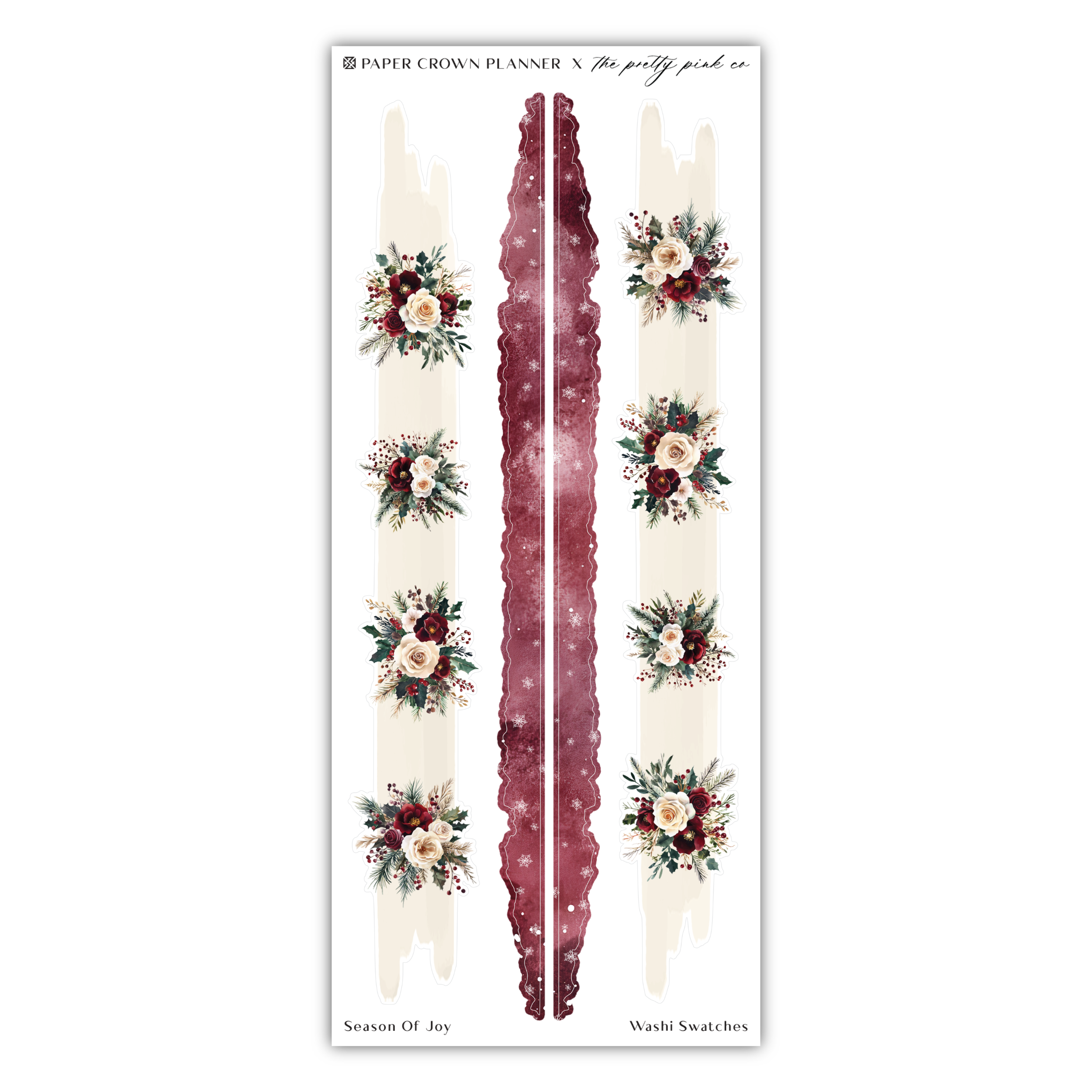 a pair of red and white flowers on a white background