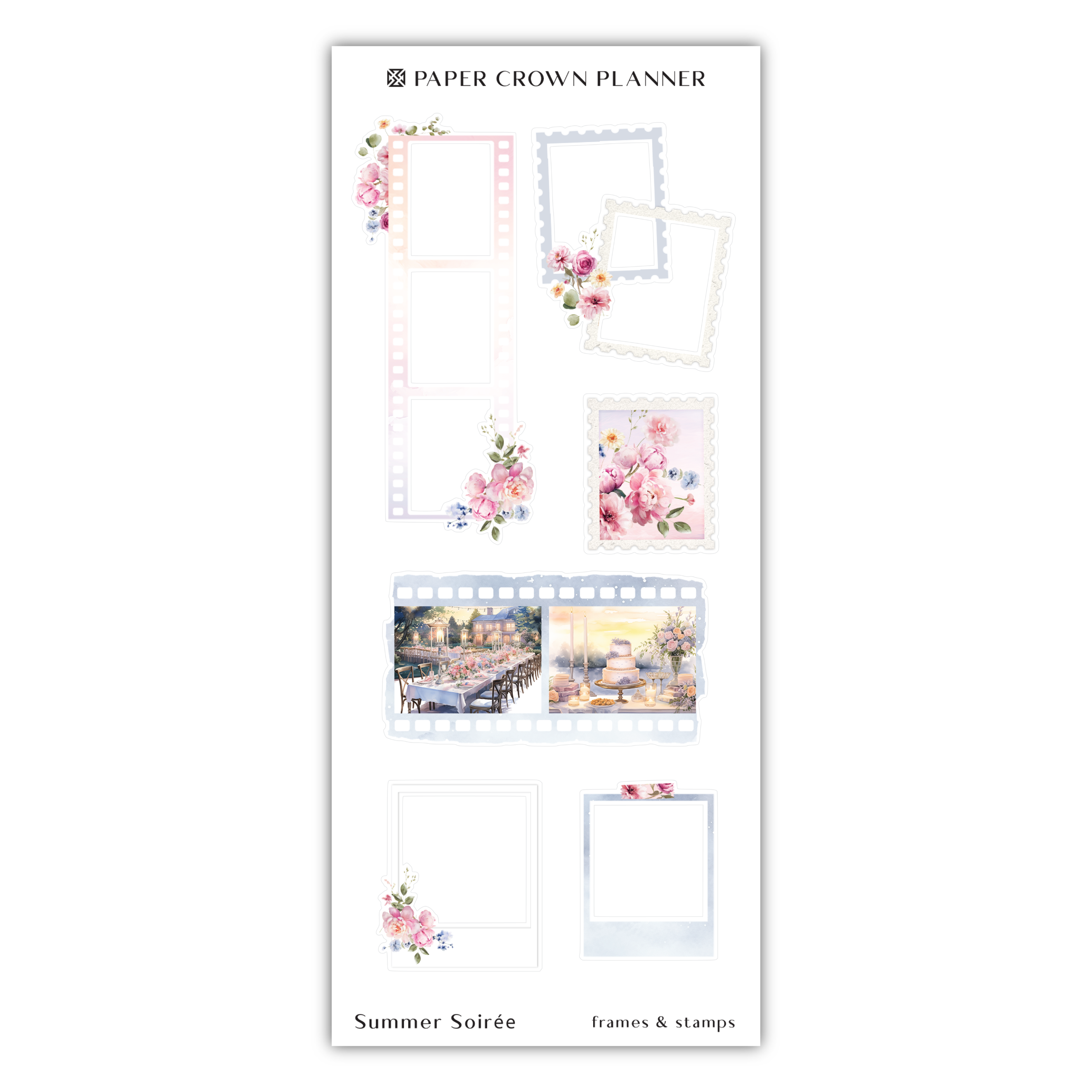 a paper crown planner with flowers and pictures on it