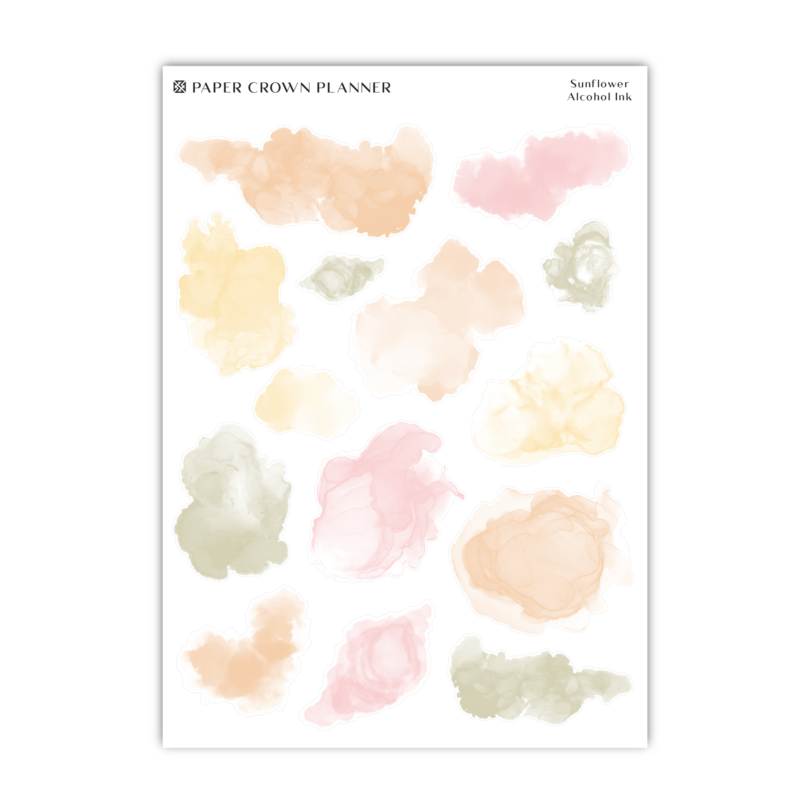a sheet of watercolor paint on a white background