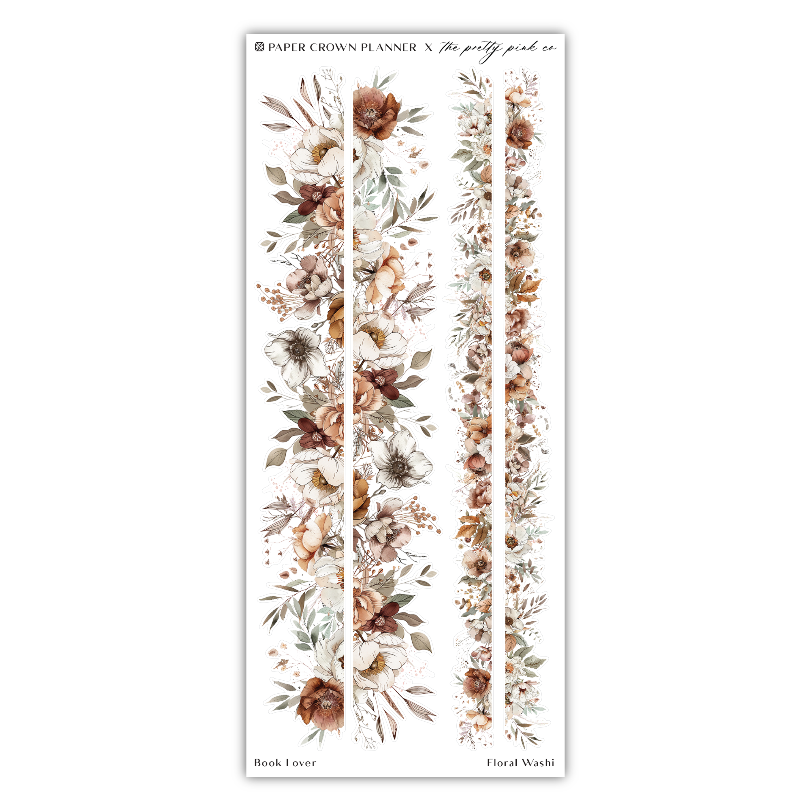 a sticker with flowers and leaves on it