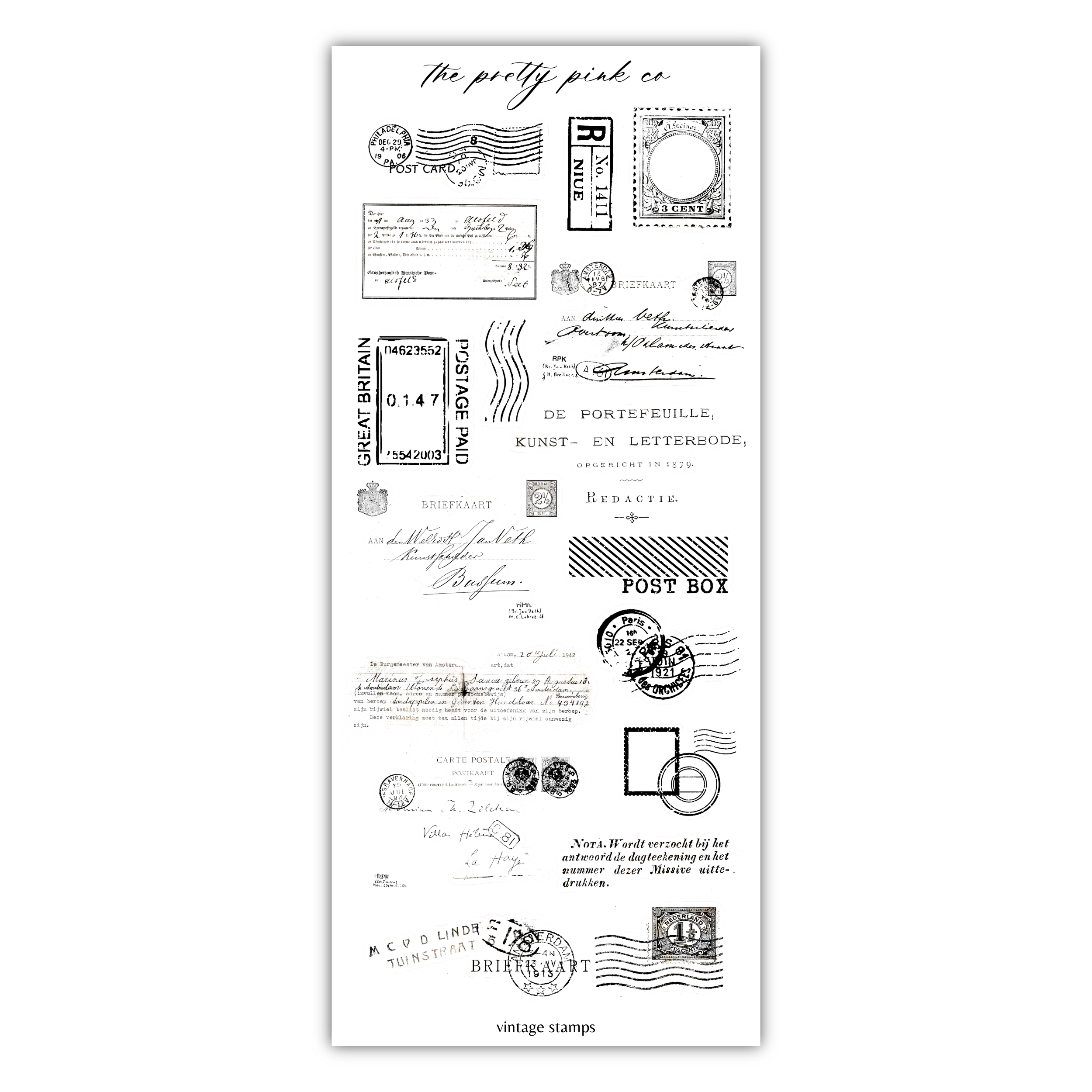 a stamp with stamps and stamps on it