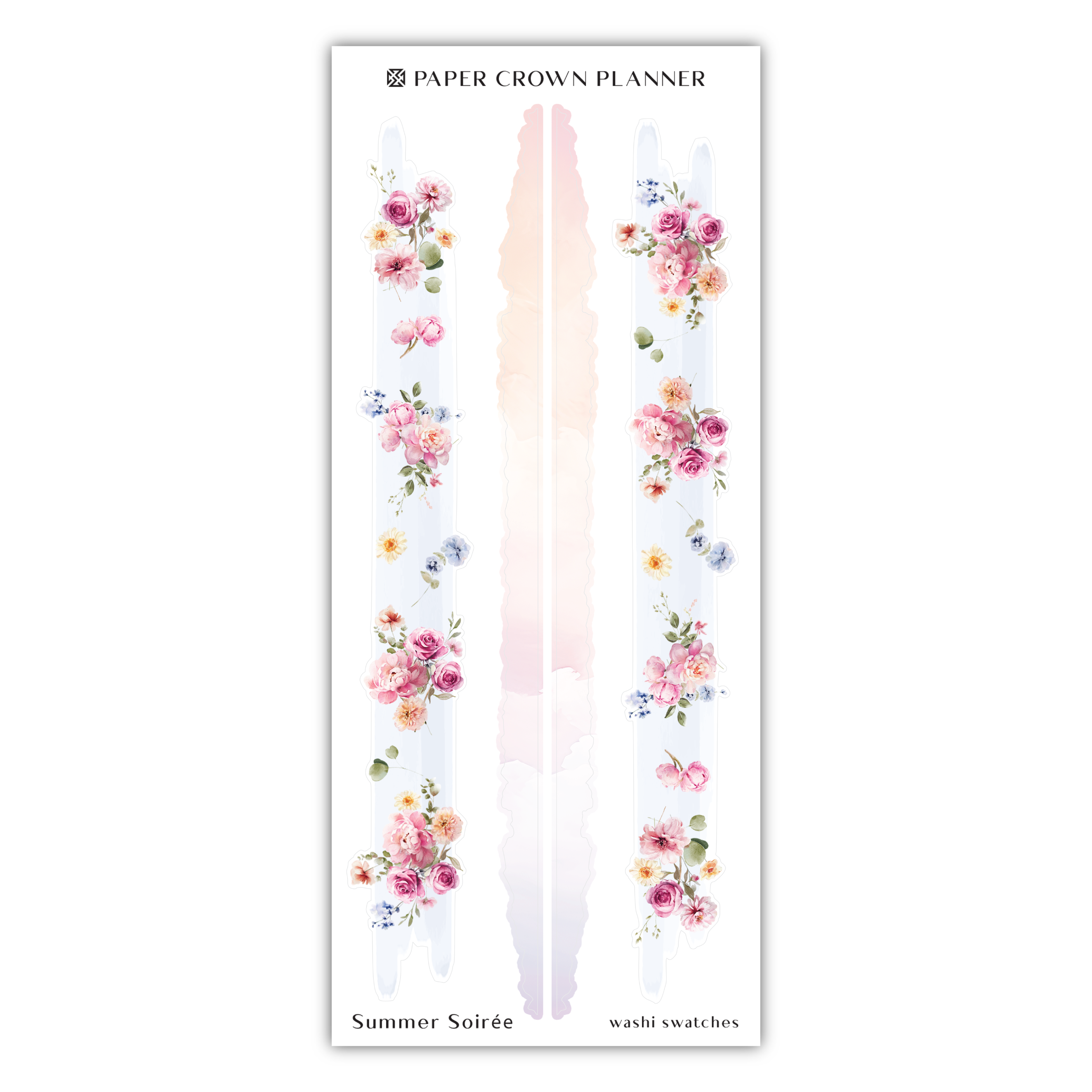 a pair of white and pink flowers on a white background