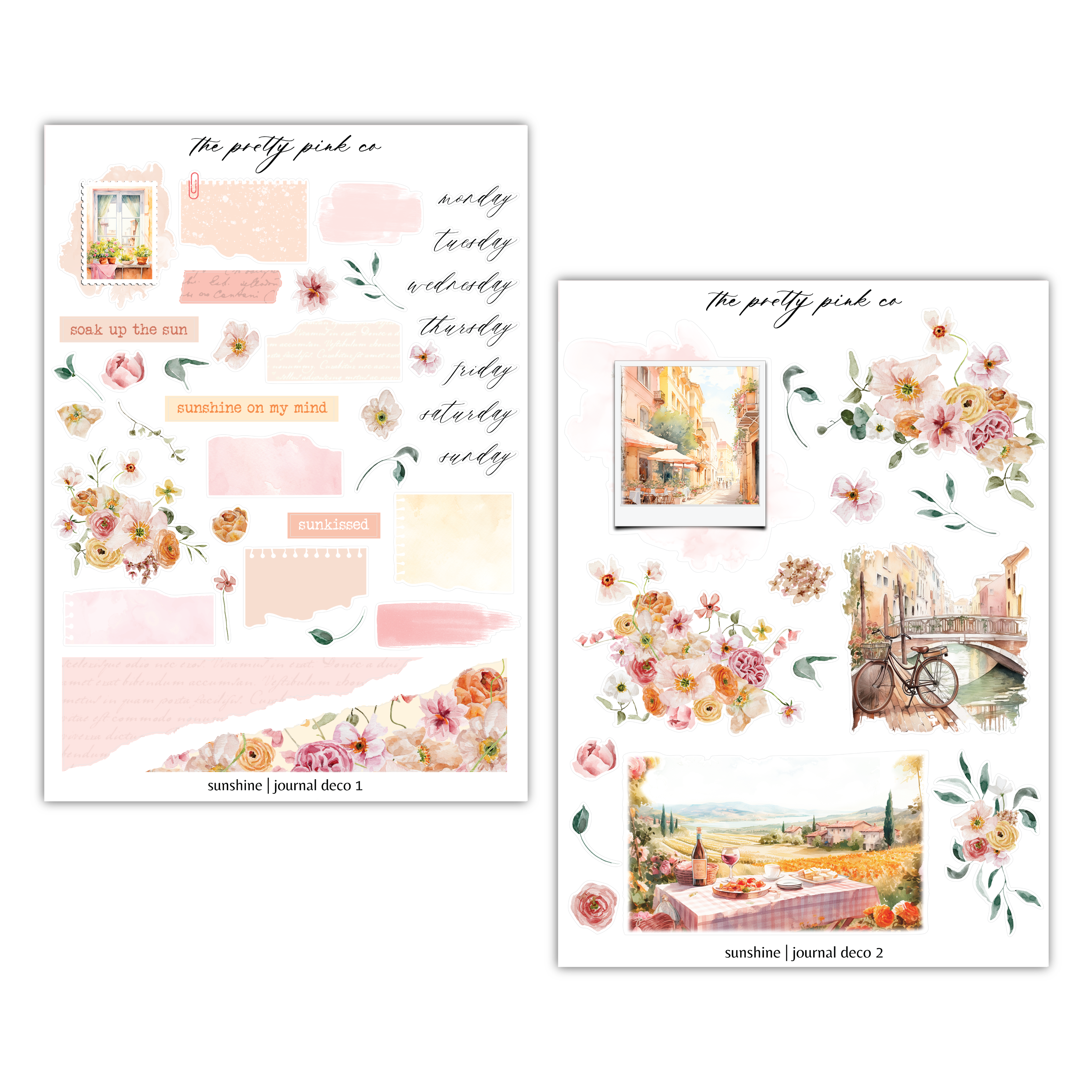 a couple of pictures with flowers on them