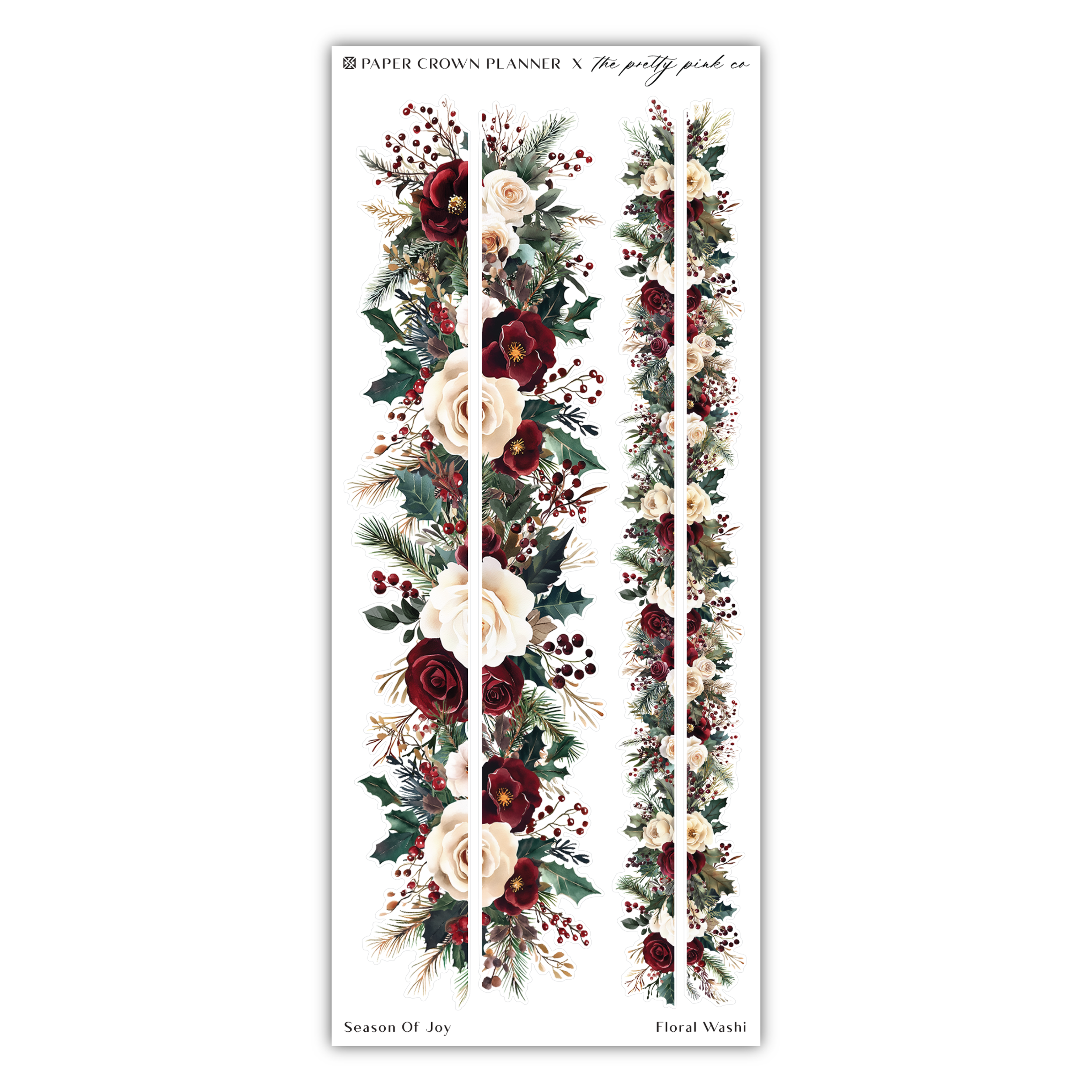a sticker with flowers and leaves on it