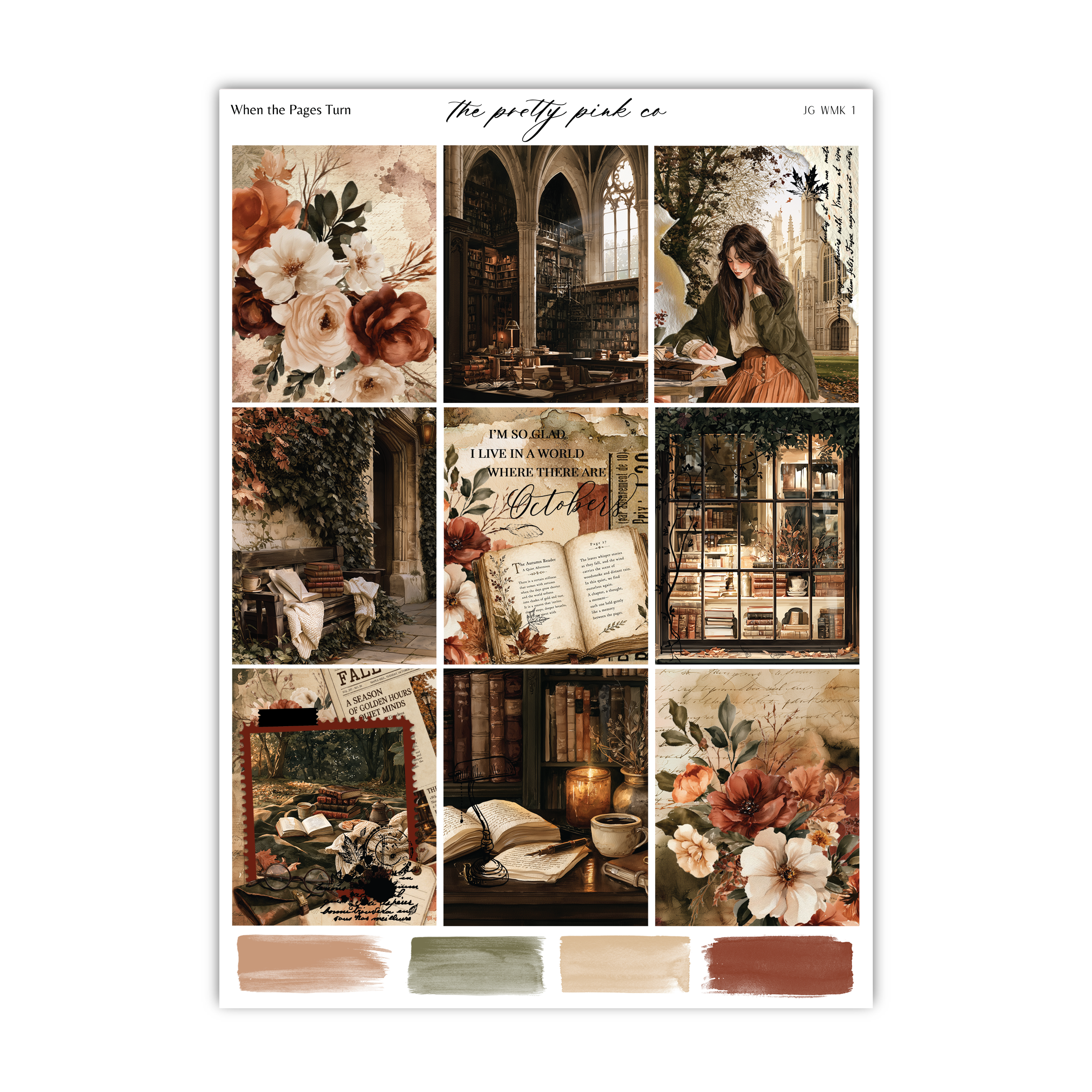 The image is a collage of nine different images, each depicting various scenes and objects. The collage includes images of a person sitting on a bench, a book, flowers, a window, and other natural and man-made elements. The collage does not contain any text, and the images are not described individually.