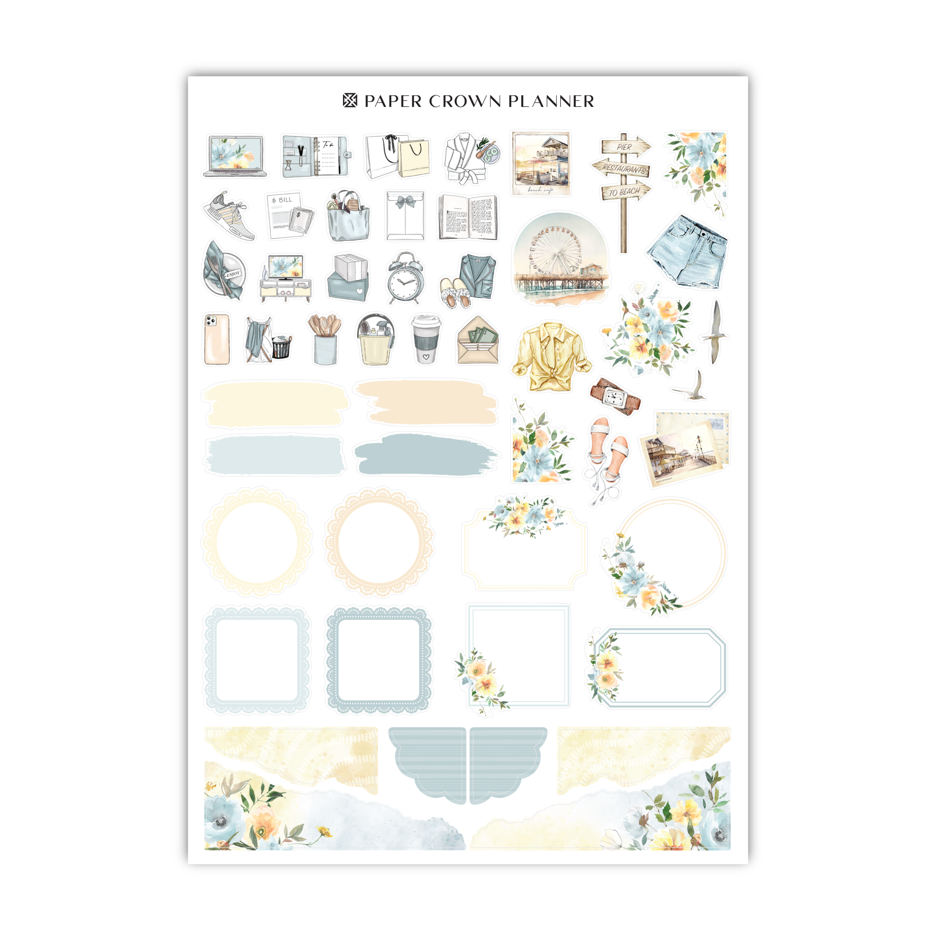 paper crown planner stickers