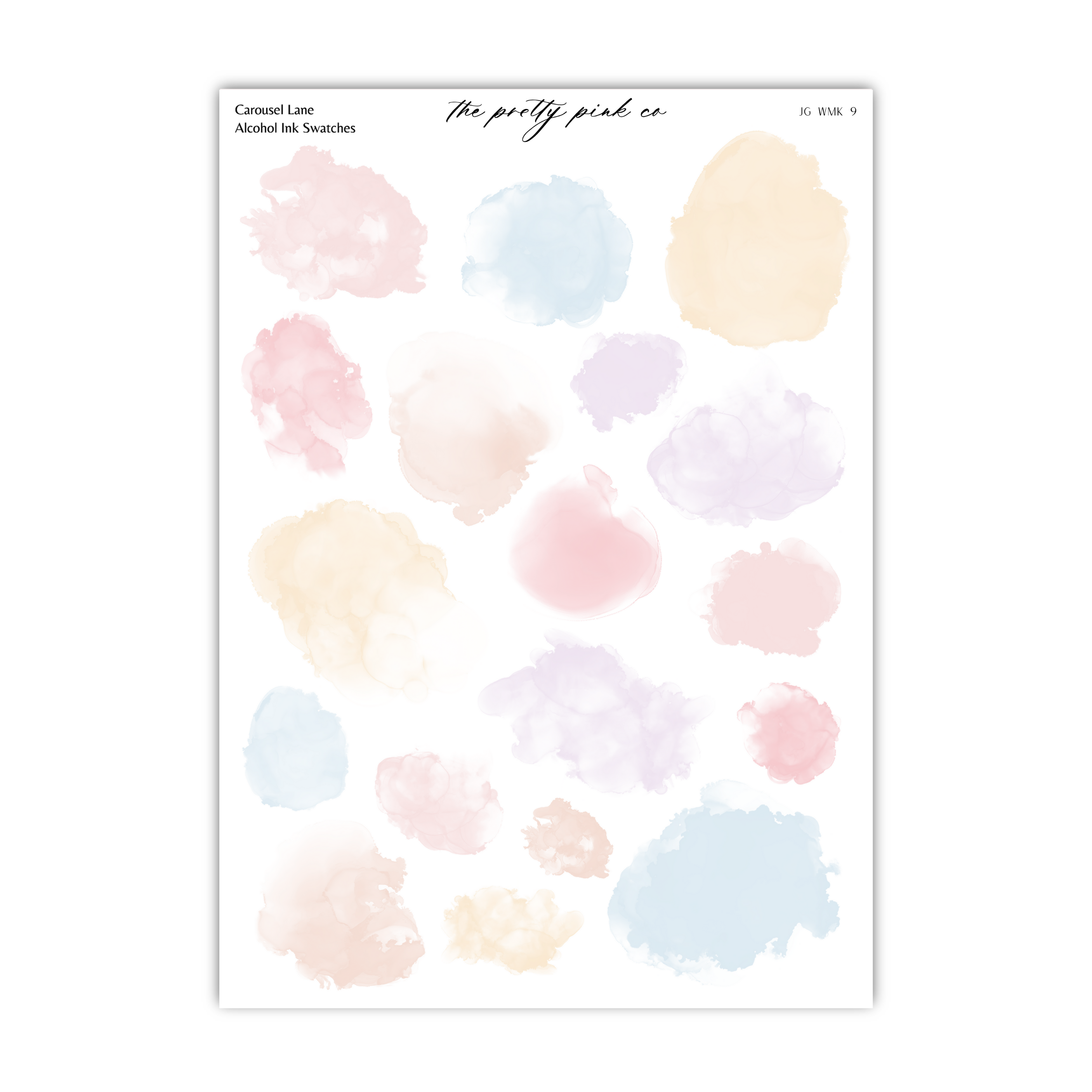a sheet of watercolor paint on a white background