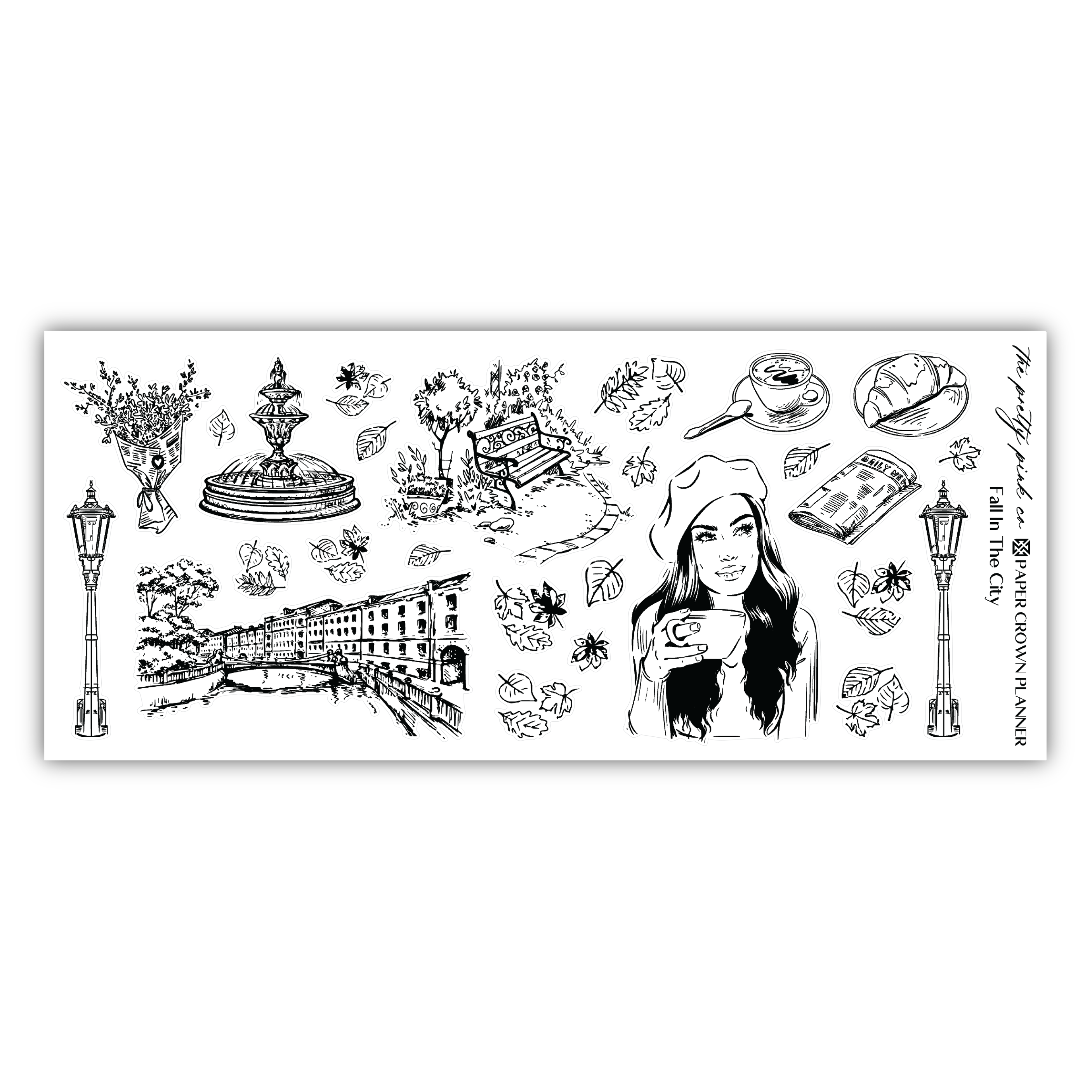 a black and white drawing of a woman holding a cup