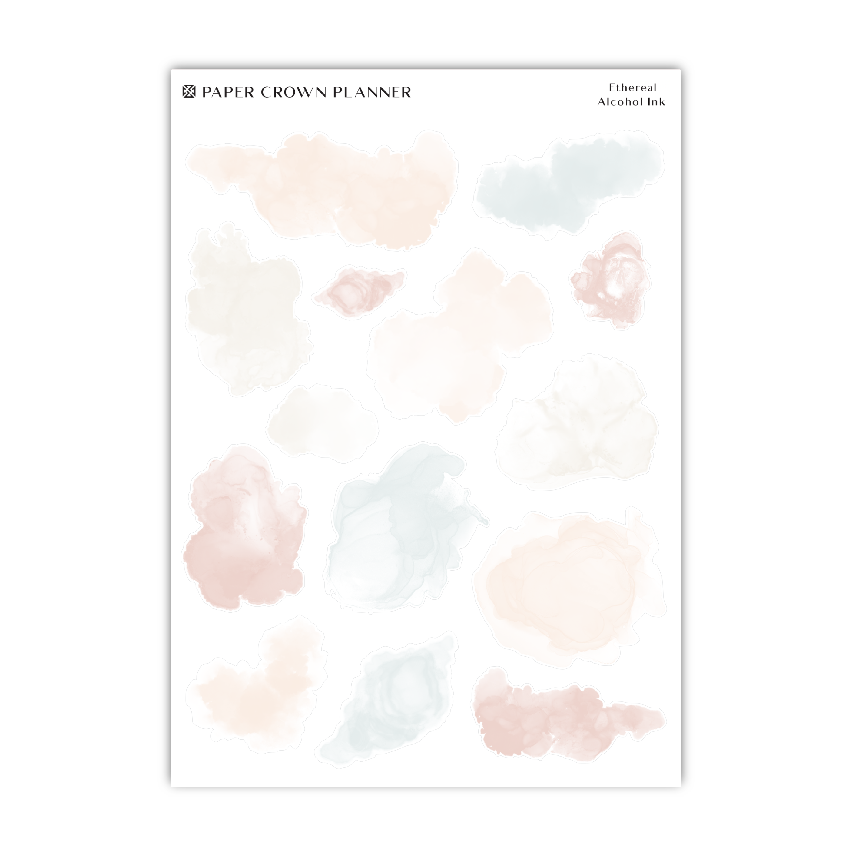 a sheet of paper with different colors on it