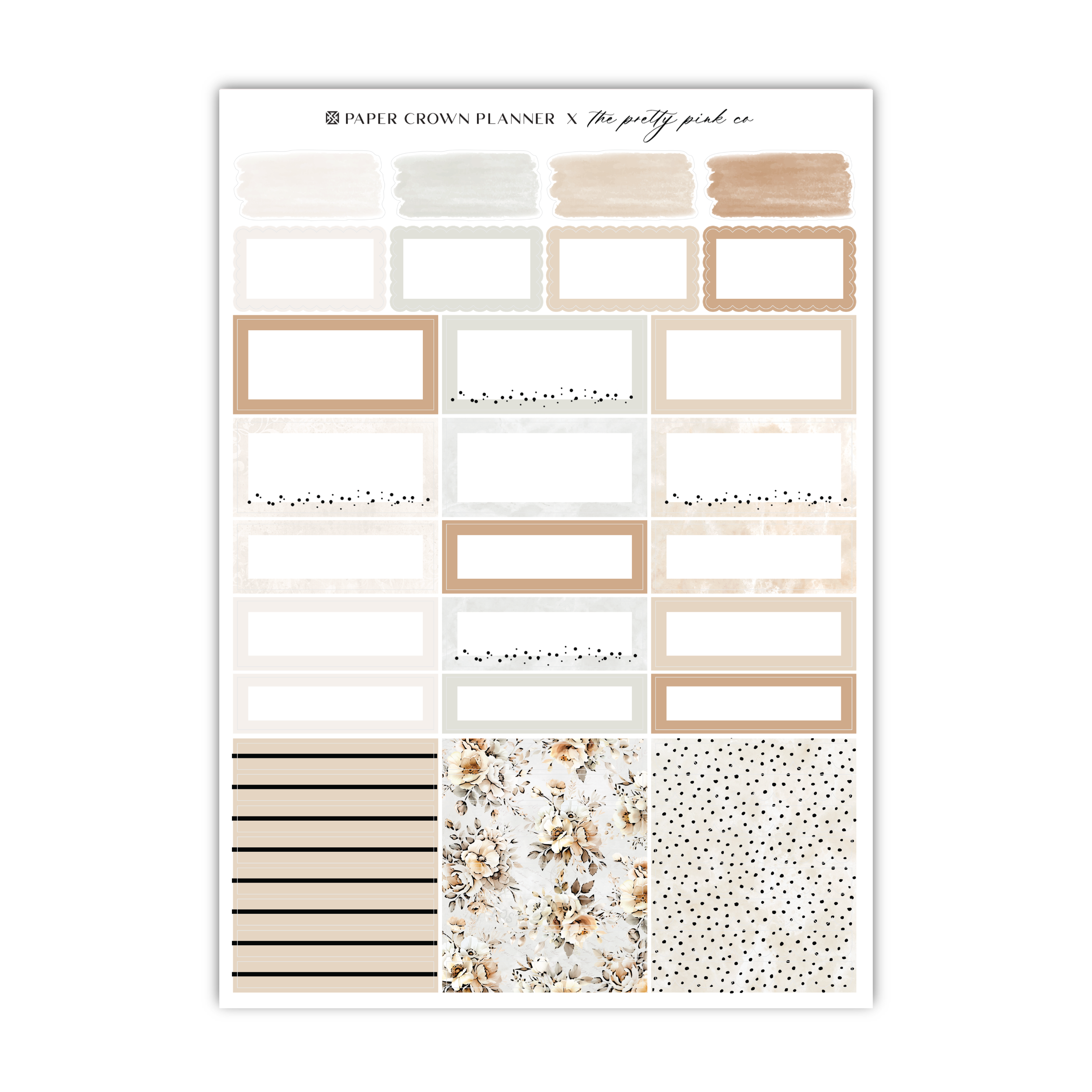 a planner sticker with a variety of stickers on it