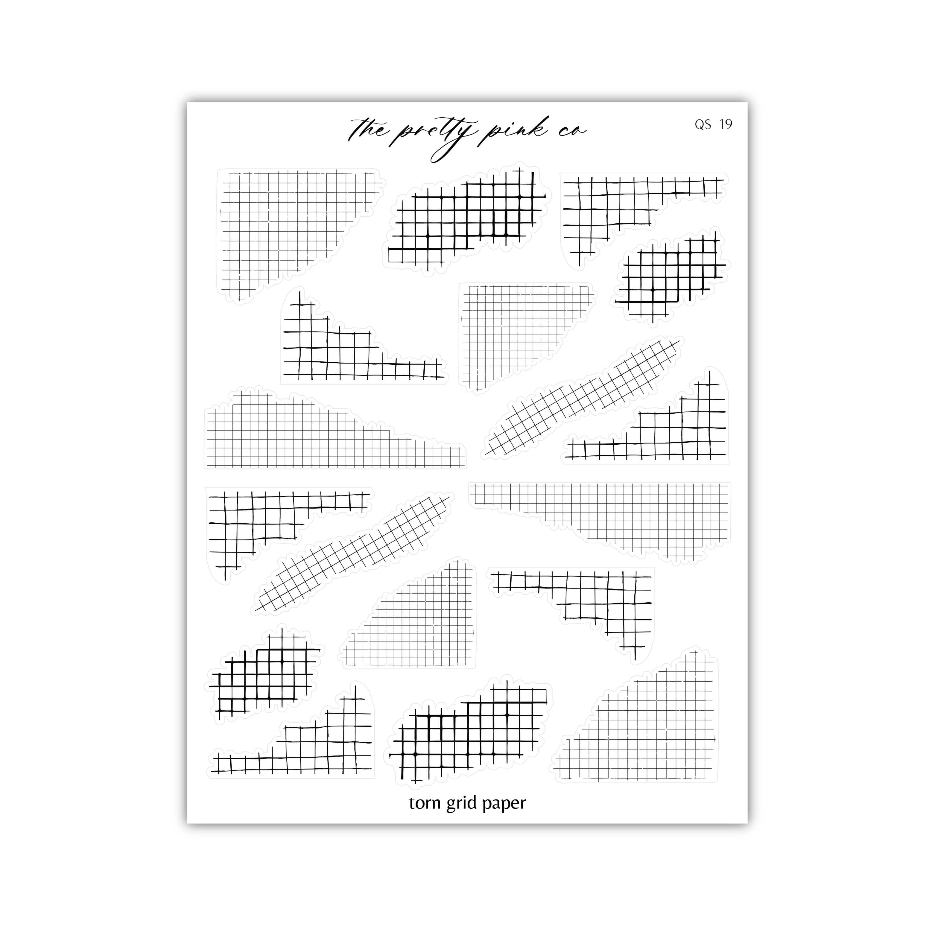 a sheet of paper with a grid pattern on it
