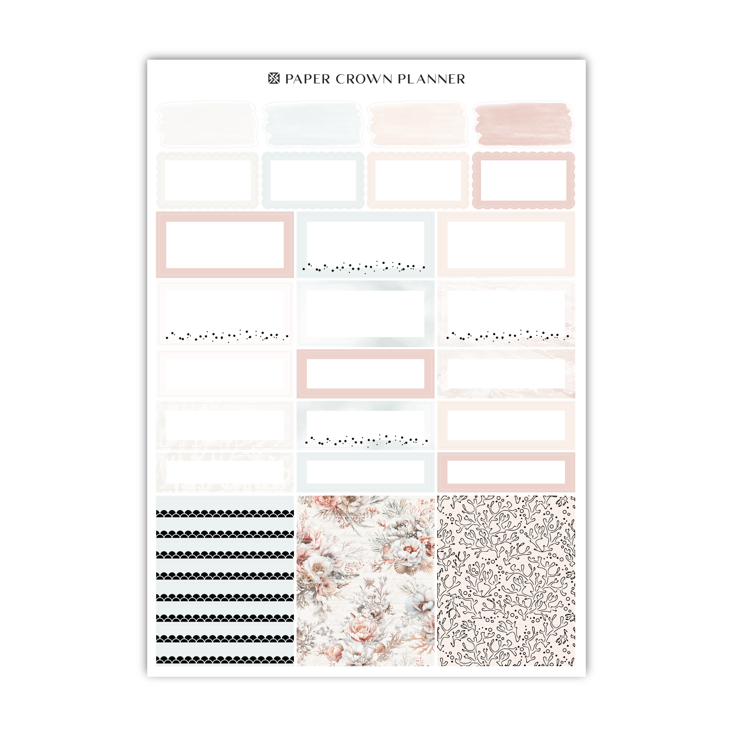 the paper crown planner sticker sheet