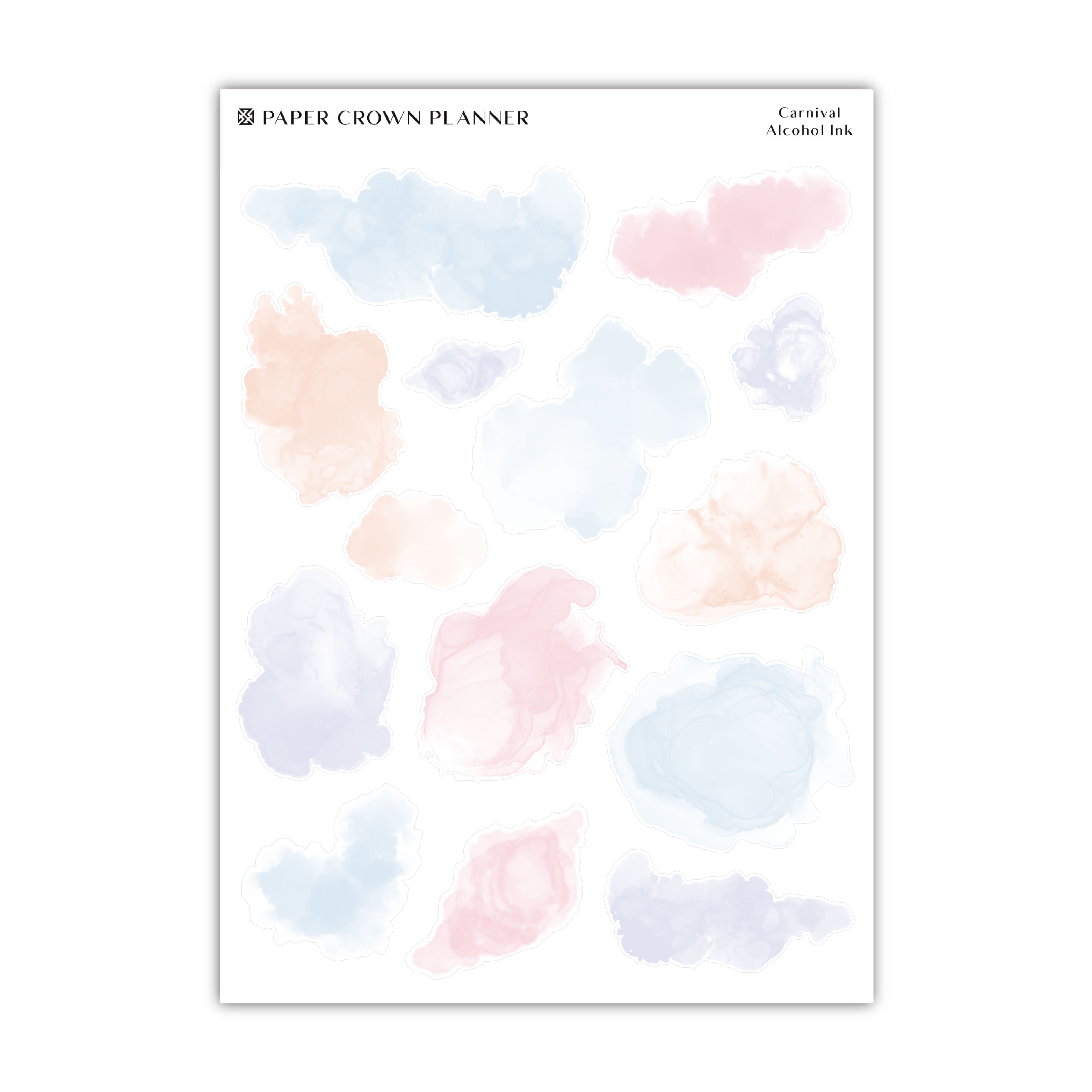 a sheet of watercolor paint on a white background