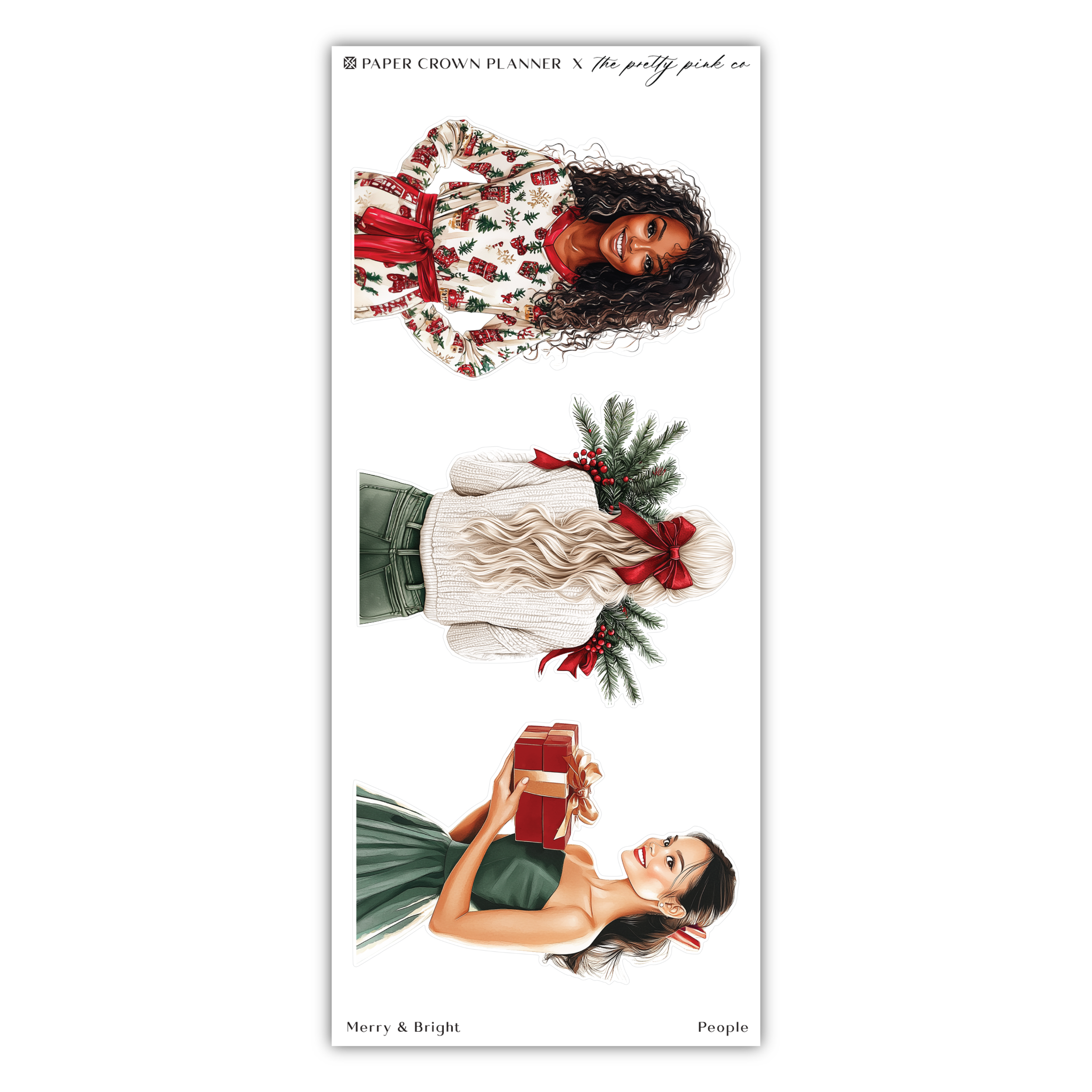 a picture of a woman holding a christmas present