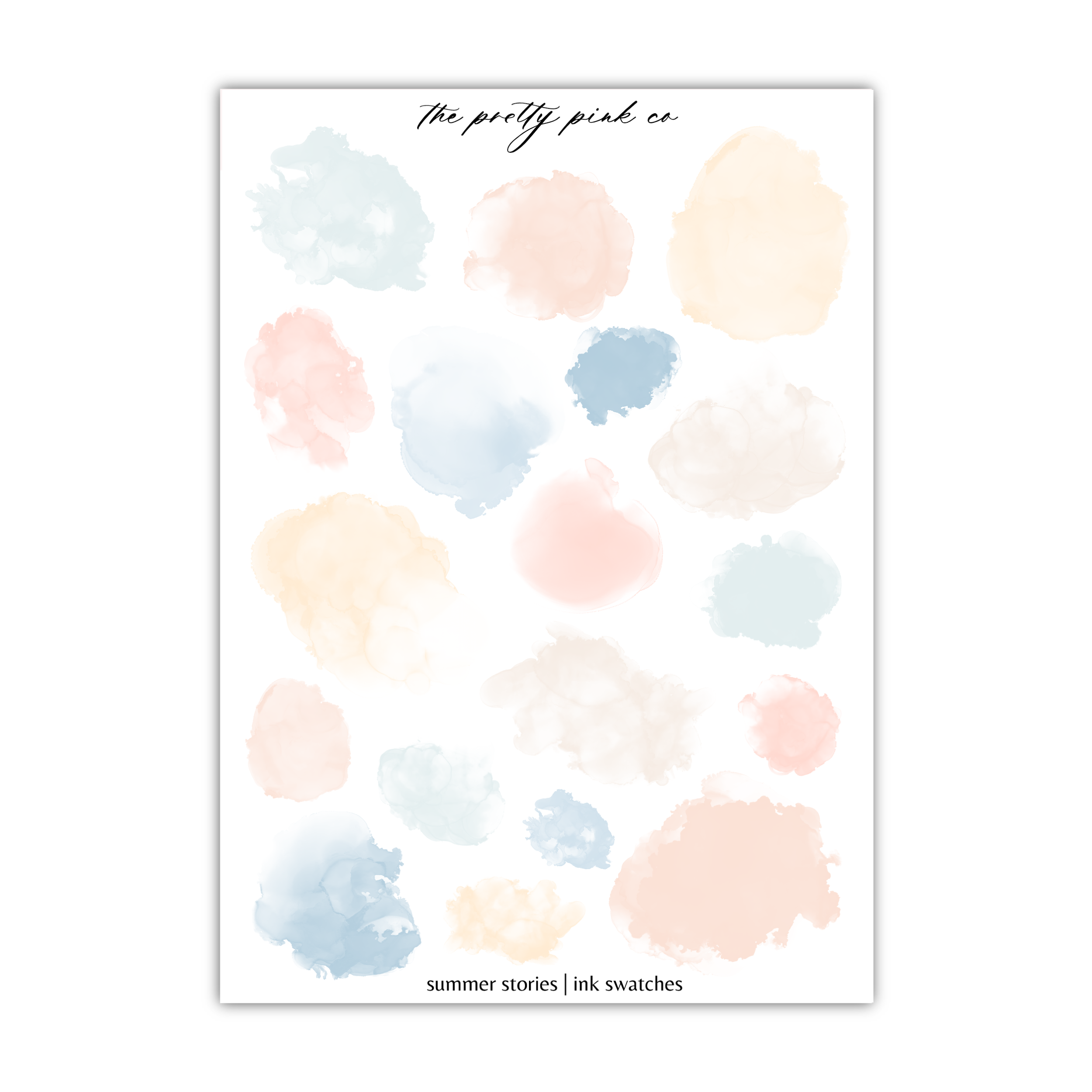 a poster with a bunch of different colors on it
