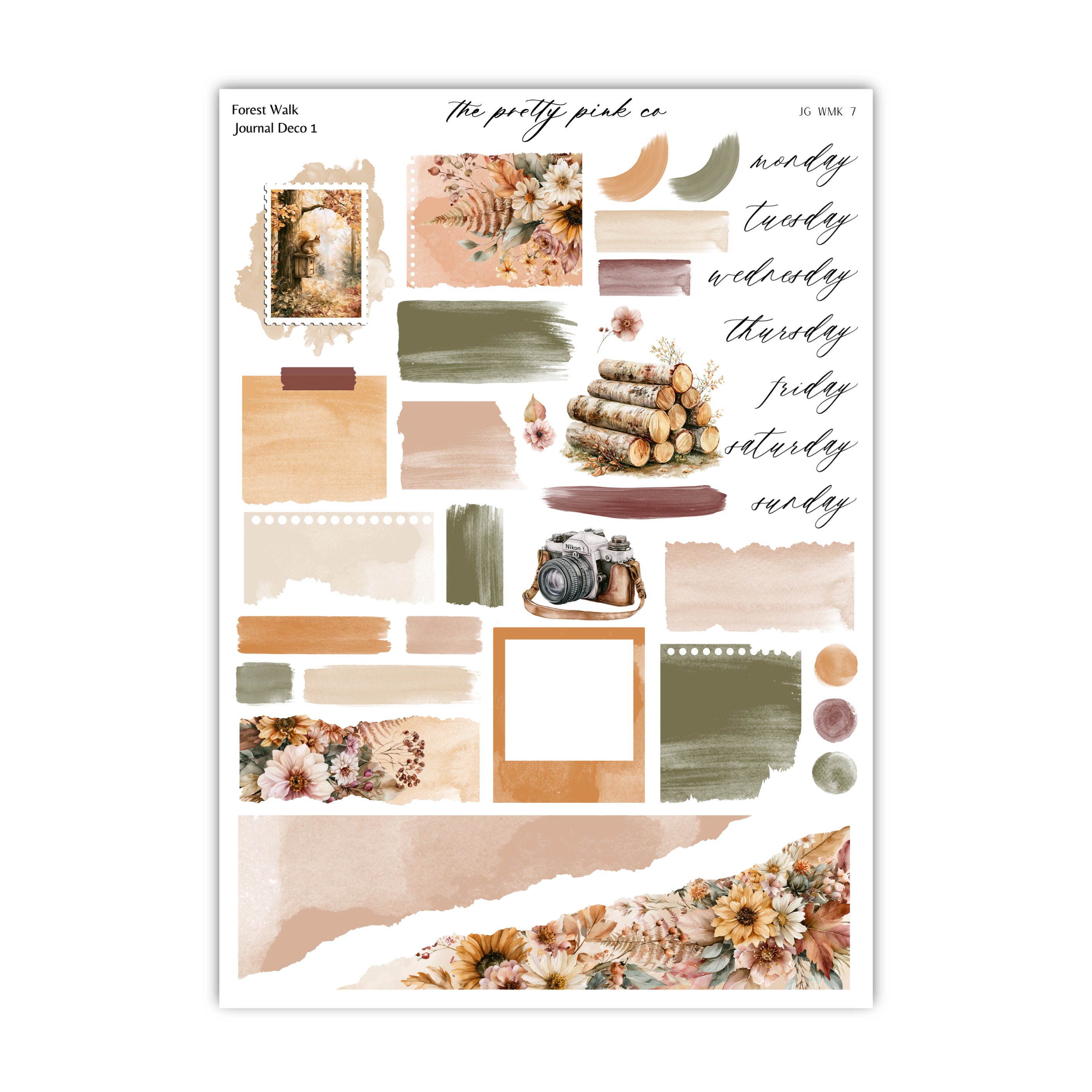 The image is a collage of various elements, including a camera, flowers, and text, arranged in a visually appealing manner.