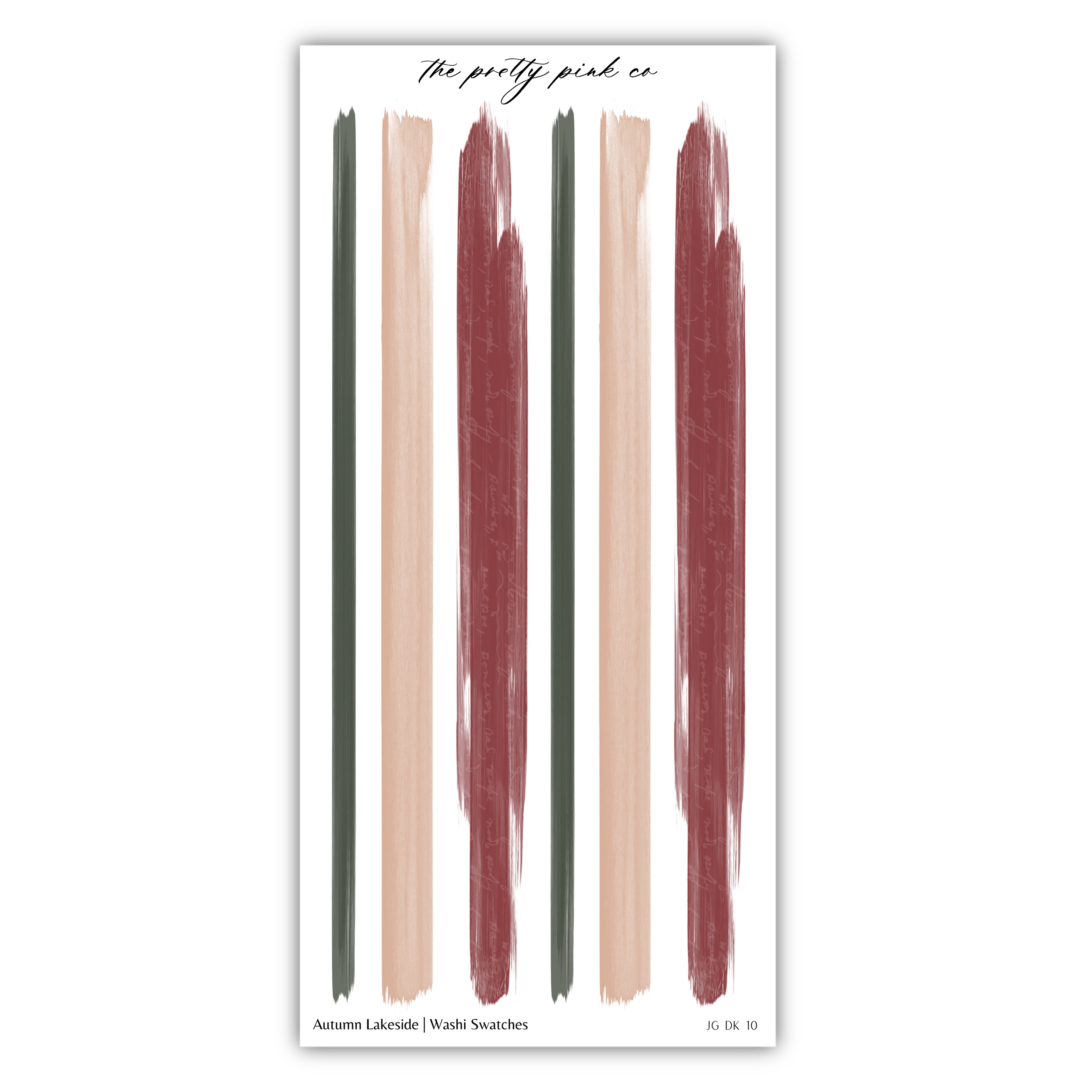 The image is a collage of various colored paint strokes arranged in a vertical line, creating a visually striking and abstract design.