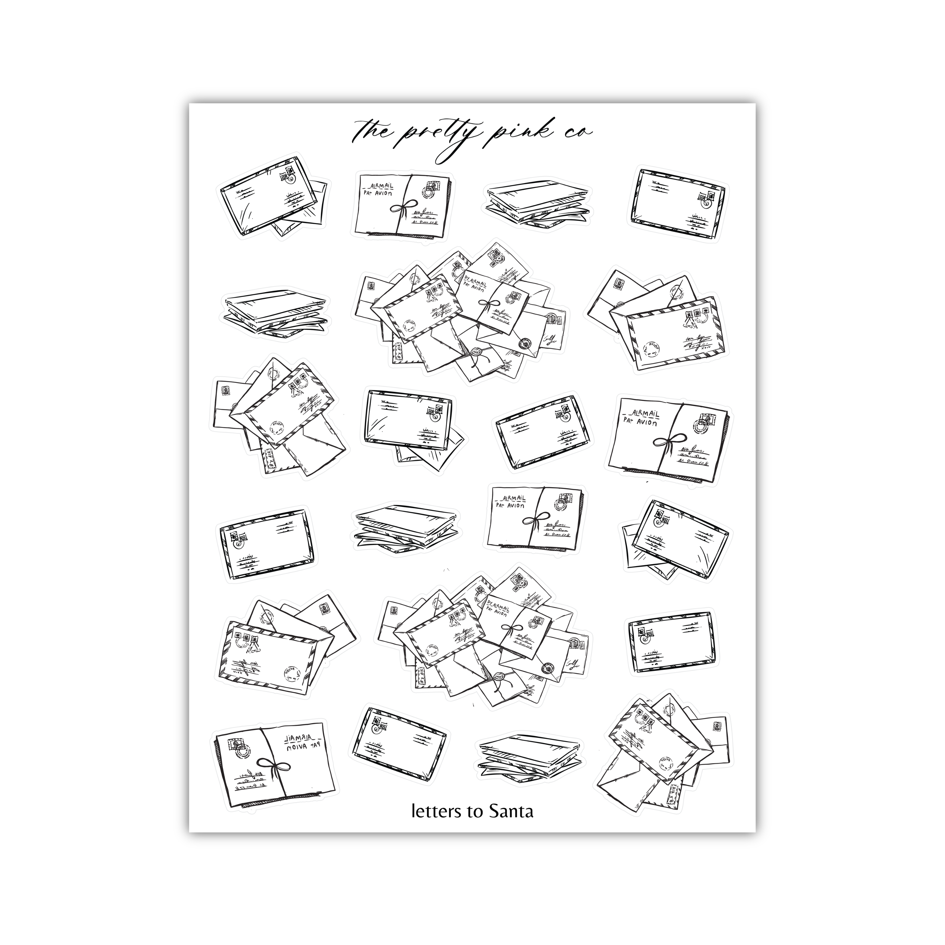 a black and white photo of a bunch of stamps
