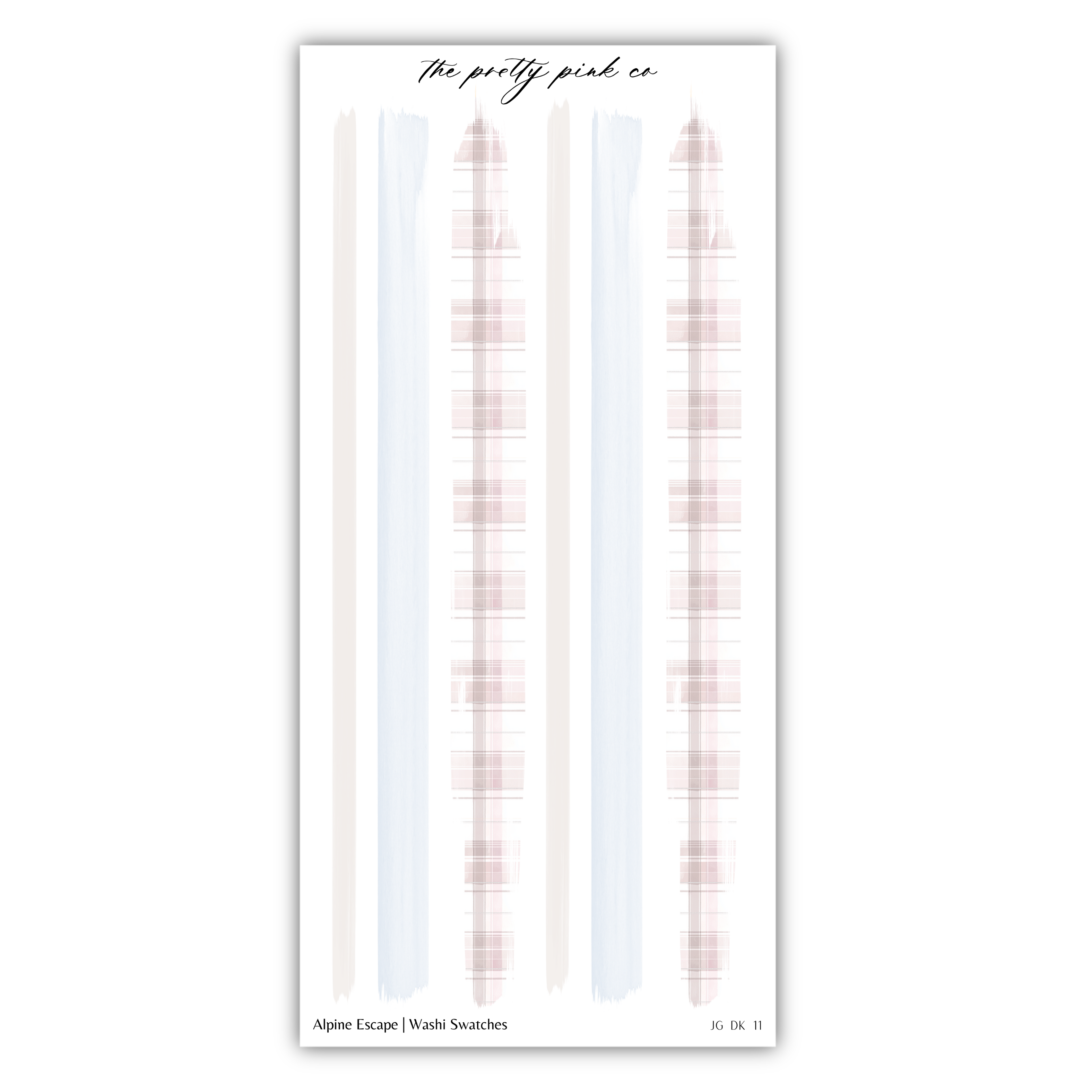 a pink and white striped sticker with the words, the pretty girl in it