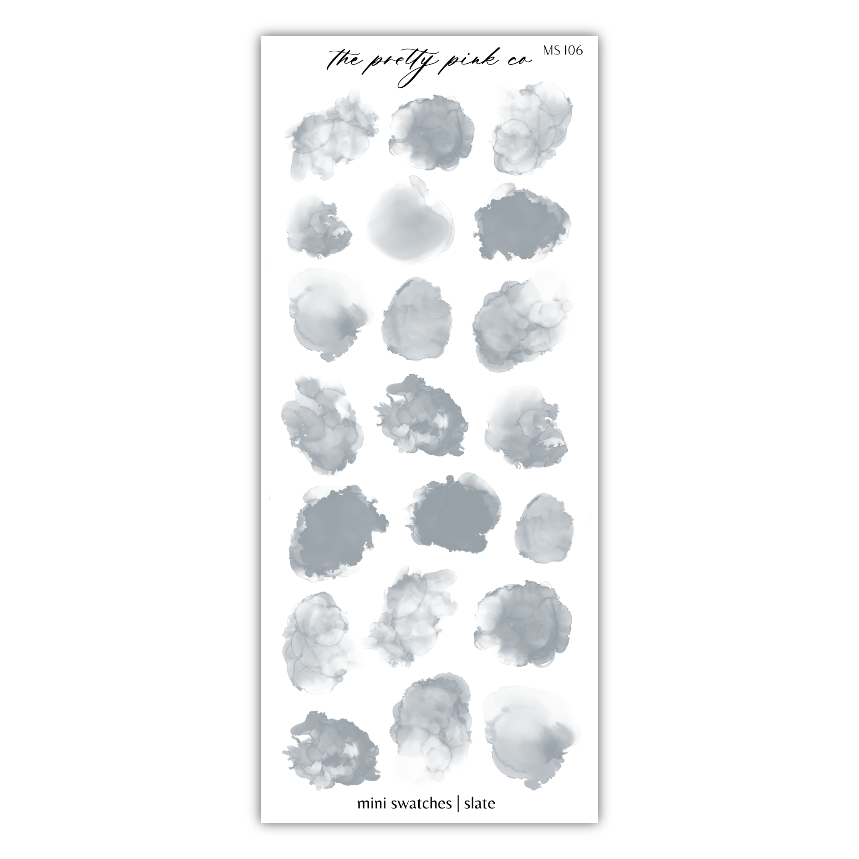 a sheet of watercolor paint on a white background
