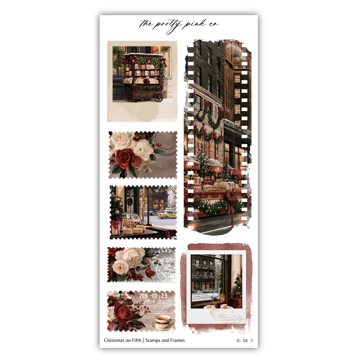 The image is a collage of various Christmas-themed images, including a Christmas tree, ornaments, and other festive decorations.