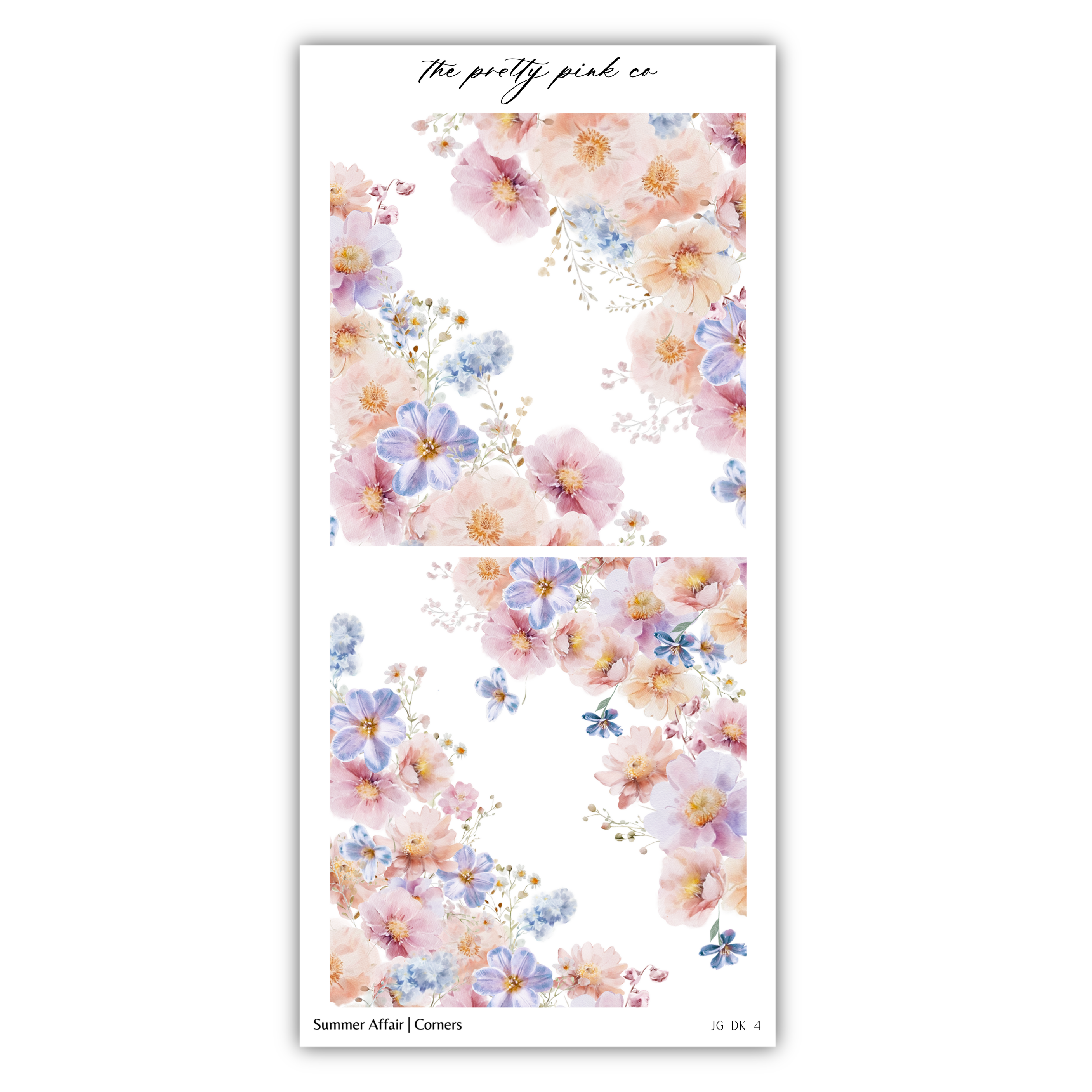 a sheet of paper with flowers on it