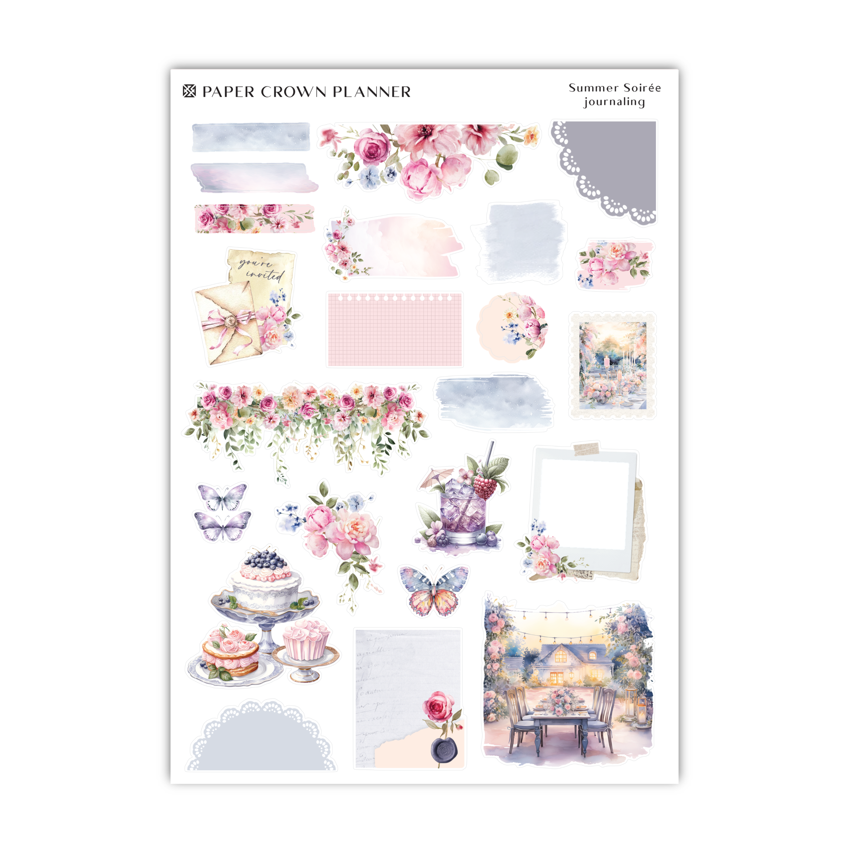 the paper crown planner stickers is shown