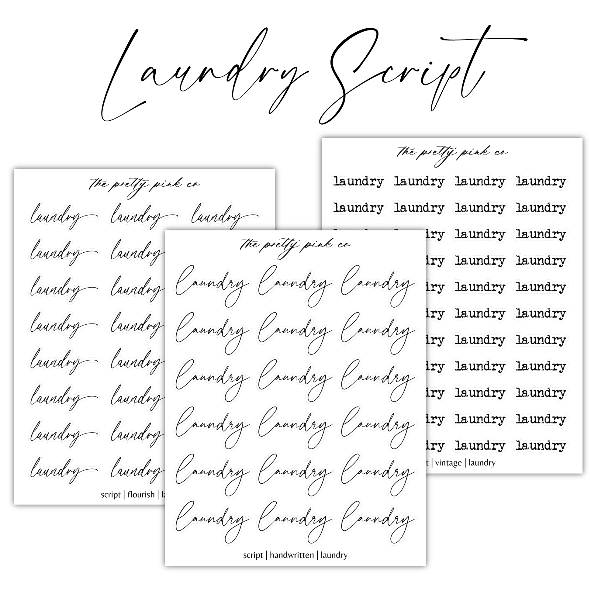a set of three handwriting samples with handwriting on them